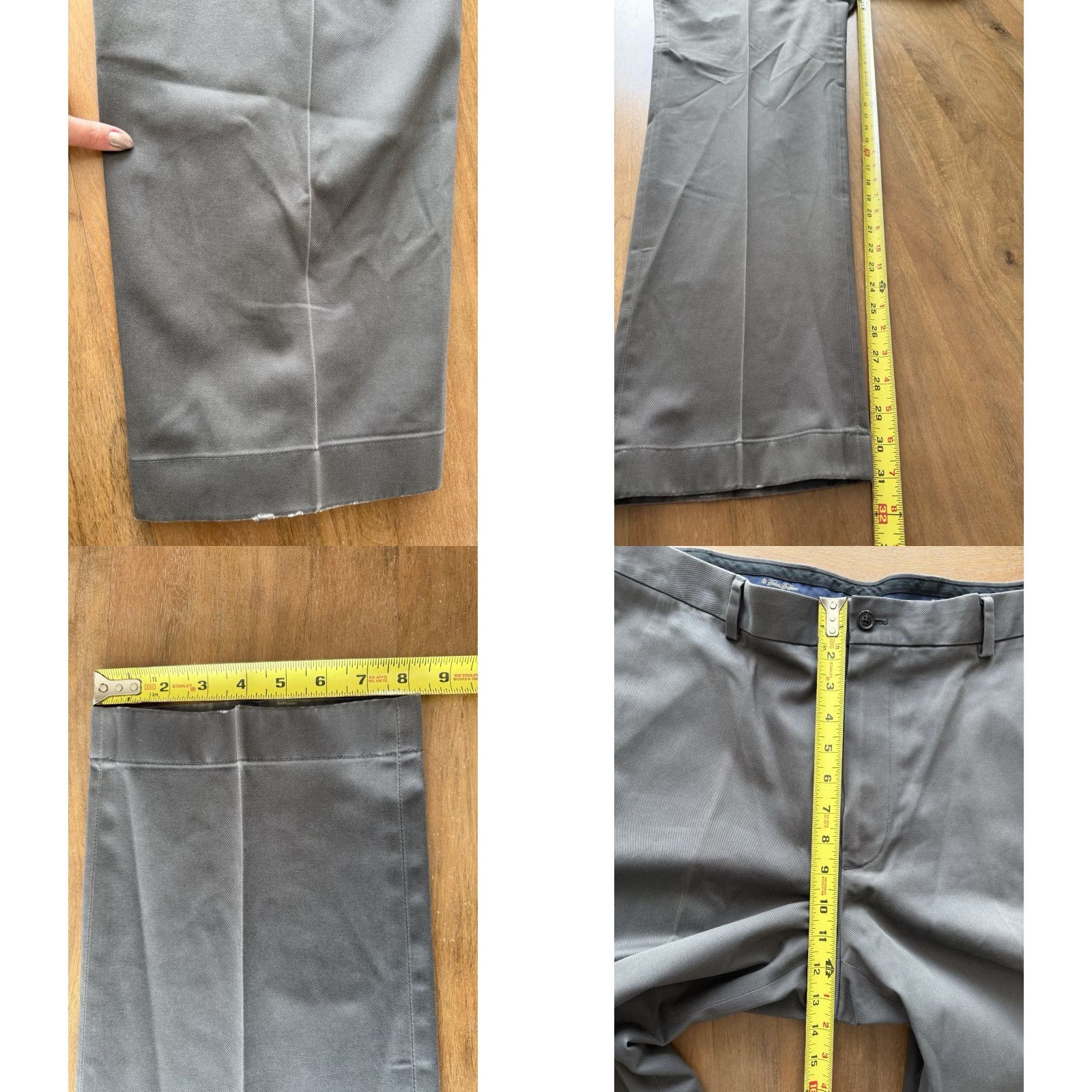 Brooks Brothers Brooks Brothers Clark Fit Advantage Chino Pants Men 38x31 Flat Front Office Trousers Gray Solid Modern City Workwear Regular Mens Size US 38 / EU 54 - 8 Thumbnail