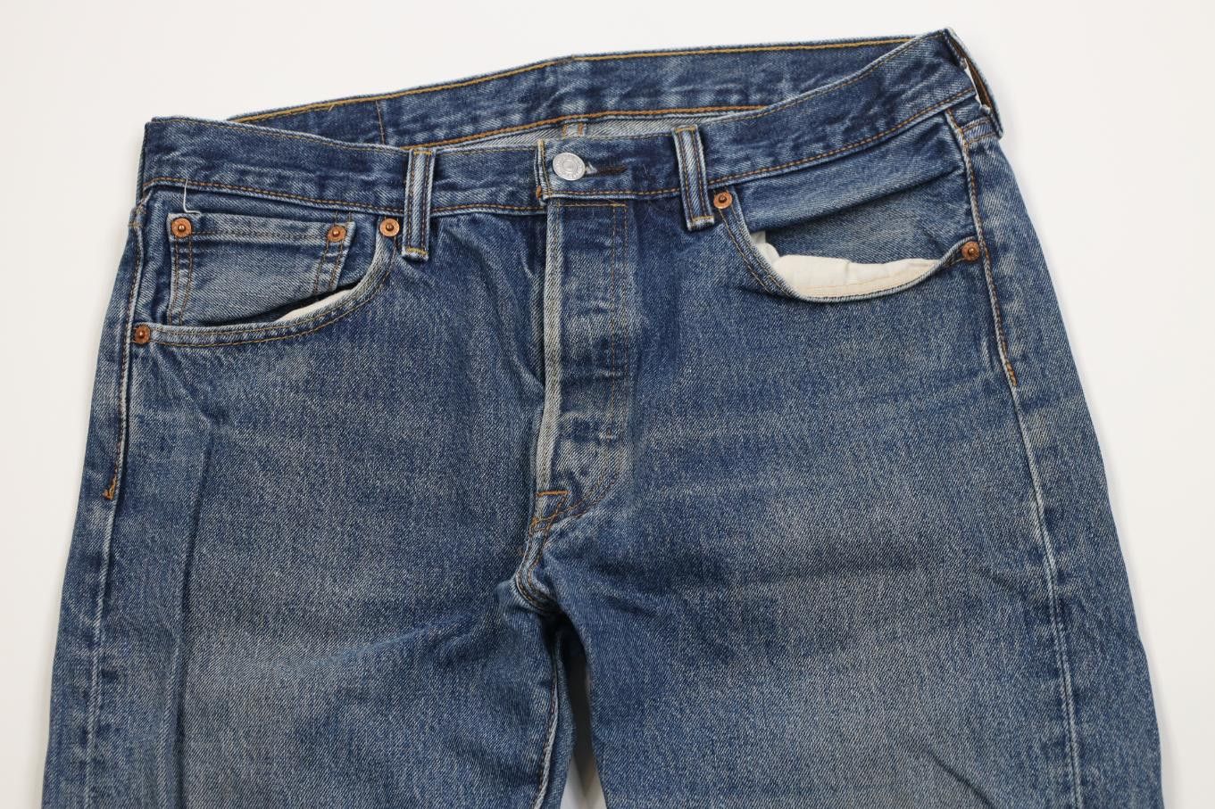 Levi's Vintage Y2K Levis 501xx Button Fly Original Fit Jeans Blue Size US 33 - 2 Thumbnail