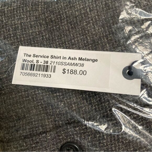 Taylor Stitch Taylor Stitch The Service Shirt In Ash Melange Wool NEW S Size US S / EU 44-46 / 1 - 7 Thumbnail