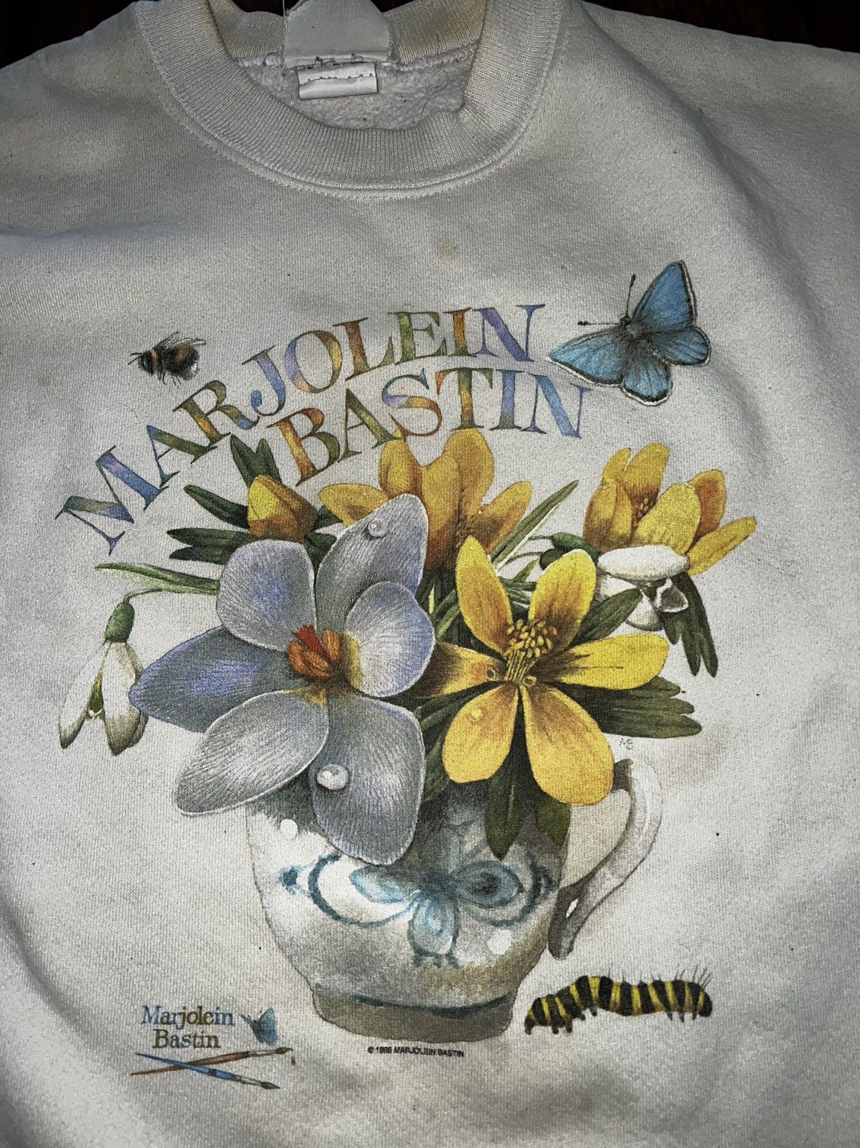 Vintage 1996 flower pot Sweatshirt Size L / US 10 / IT 46 - 2 Thumbnail