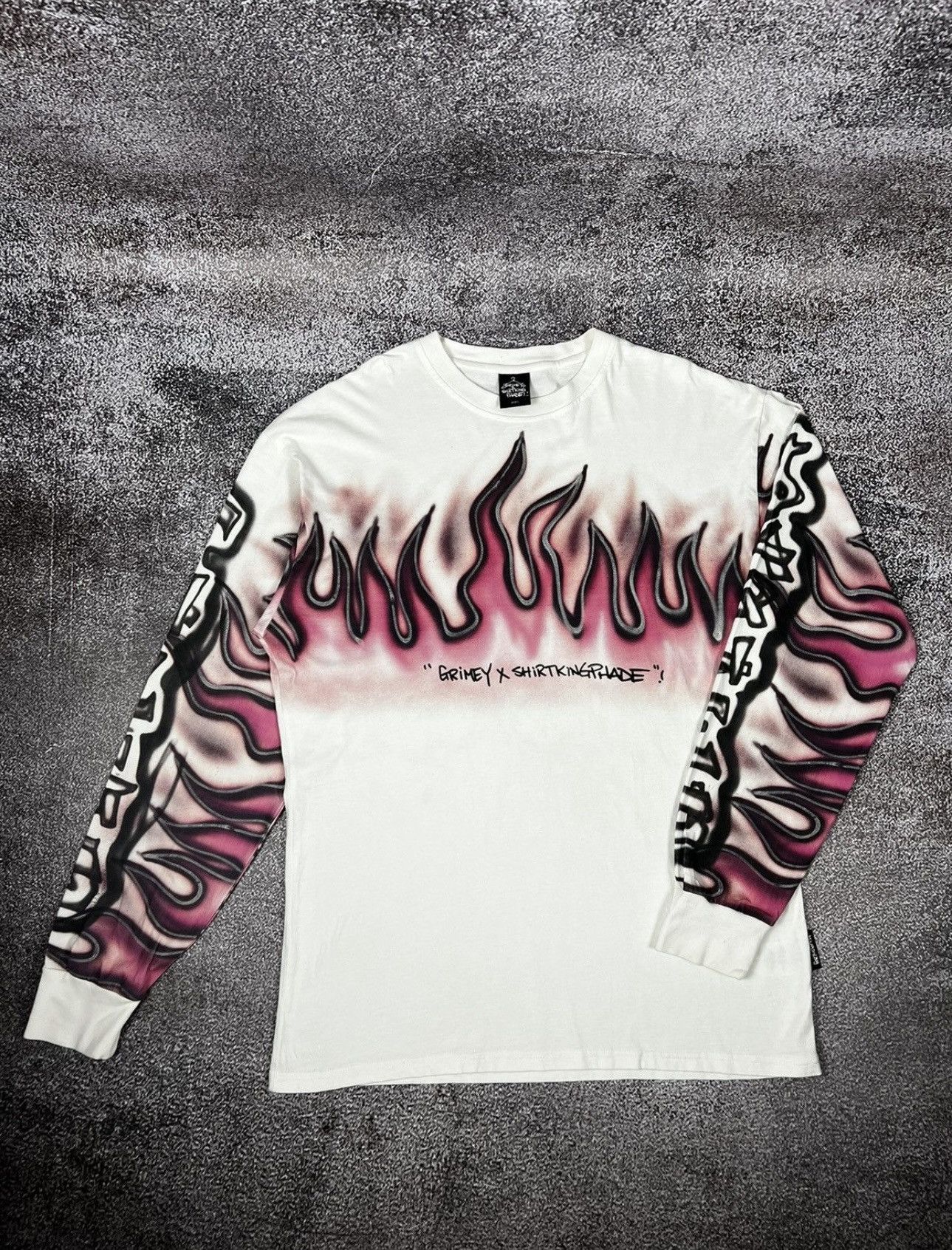 Japanese Brand × Vintage Grimey x Shirt King Phade Long Sleeve GRMY Y2K Big Logo Fire Size US L / EU 52-54 / 3 - 2 Thumbnail