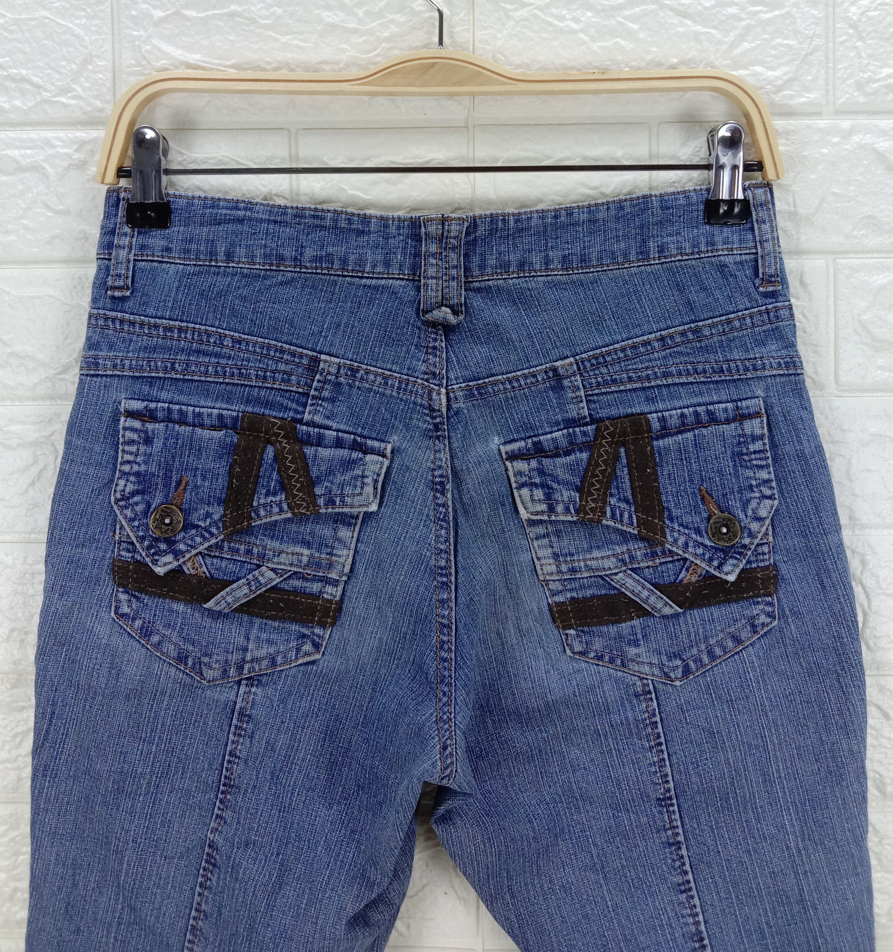Japanese Brand Vintage Japanese Bush Flare Jeans Boot Cut Denim Size 28" / US 6 / IT 42 - 6 Thumbnail