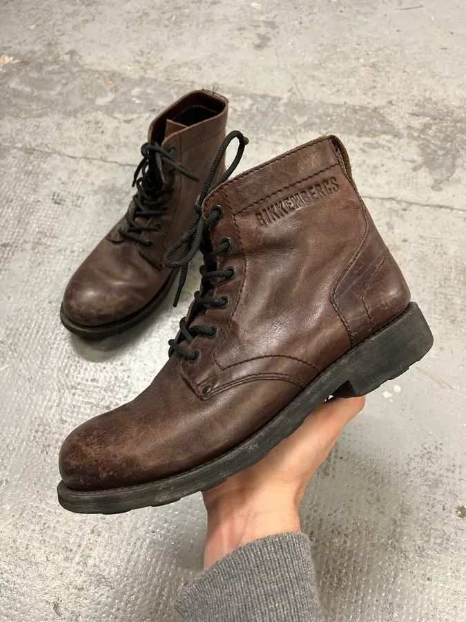Dirk Bikkembergs 2000s Dirk Bikkembergs Army Brown Leather Boots Size US 7 / EU 40 - 1 Thumbnail
