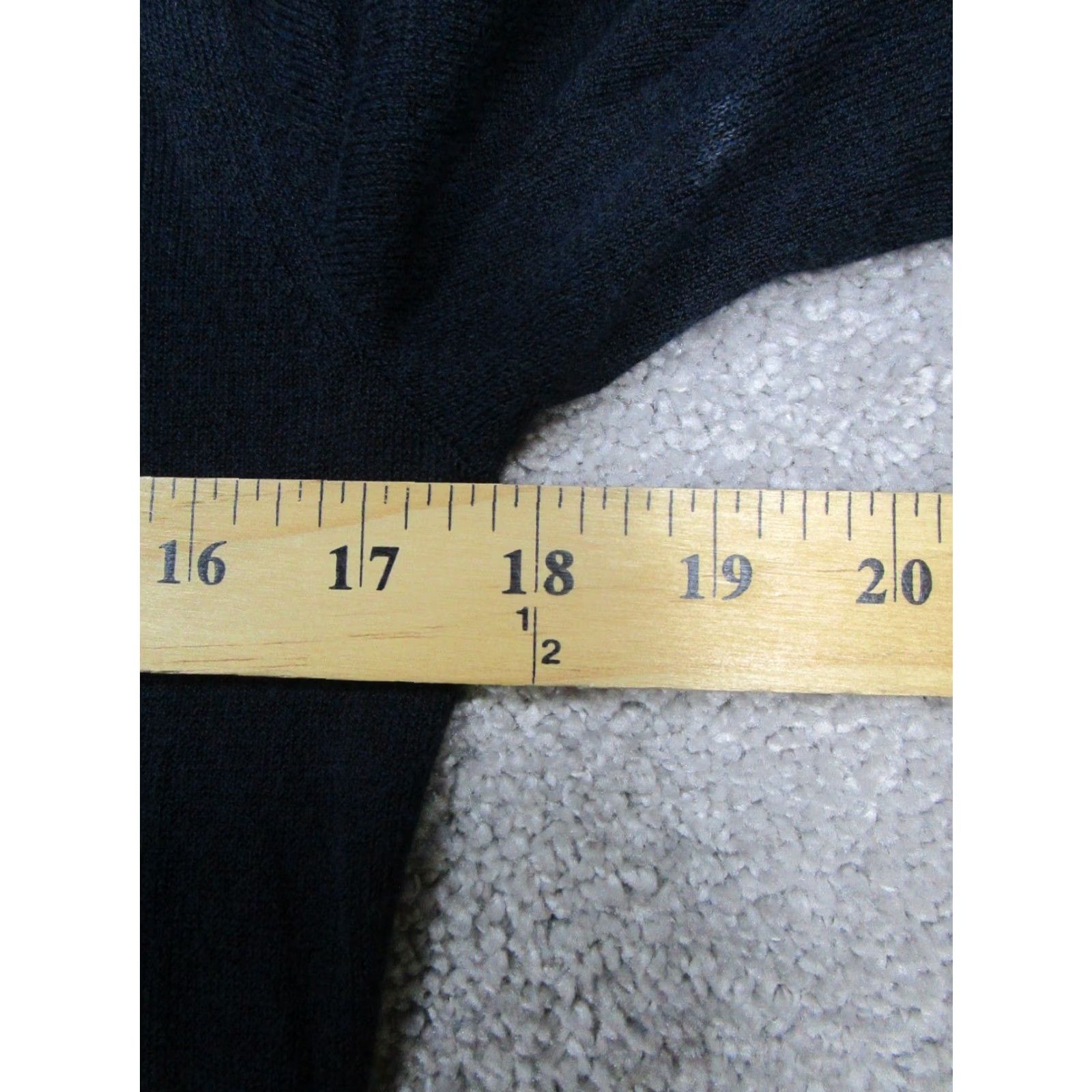 Vintage Lafayette 148 New York Cardigan Sweater Womens M Black Knit Cotton Blend V-Neck Long Sleeve Casual Modern Classic Size M / US 6-8 / IT 42-44 - 7 Thumbnail