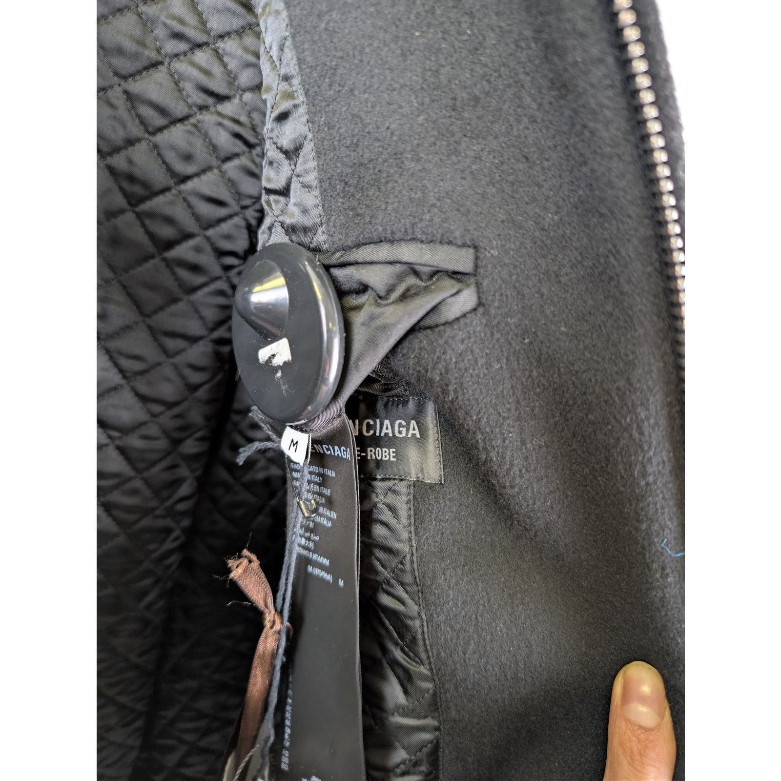 Balenciaga o1rshd1 Zipper Jacket in Black Size US M / EU 48-50 / 2 - 10 Thumbnail