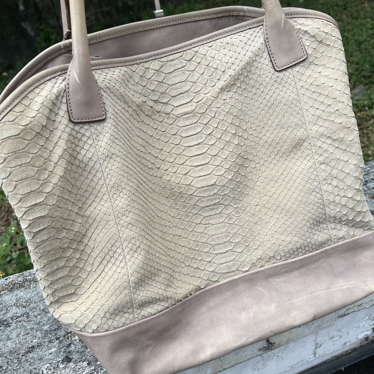Brunello Cucinelli Brunello Cucinelli Snakeskin-Textured Leather Tote Bag Size ONE SIZE - 19 Thumbnail