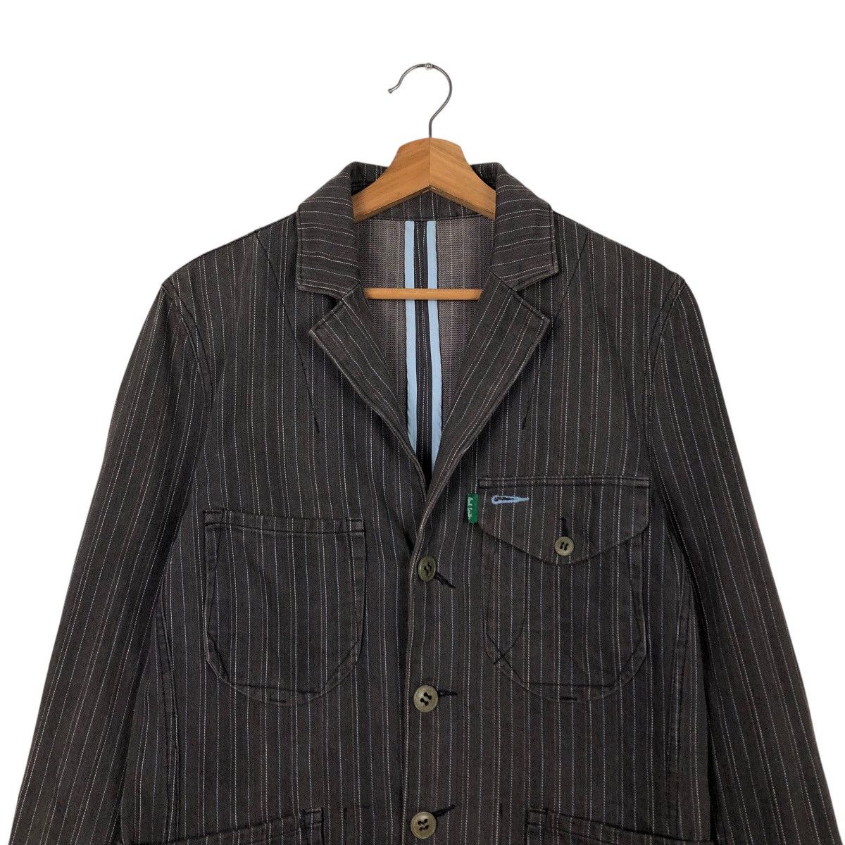 Japanese Brand × Vintage 📌Vintage Hickory Chore Jacket Paul Smith Jeand Issey Miyake Size US M / EU 48-50 / 2 - 4 Thumbnail