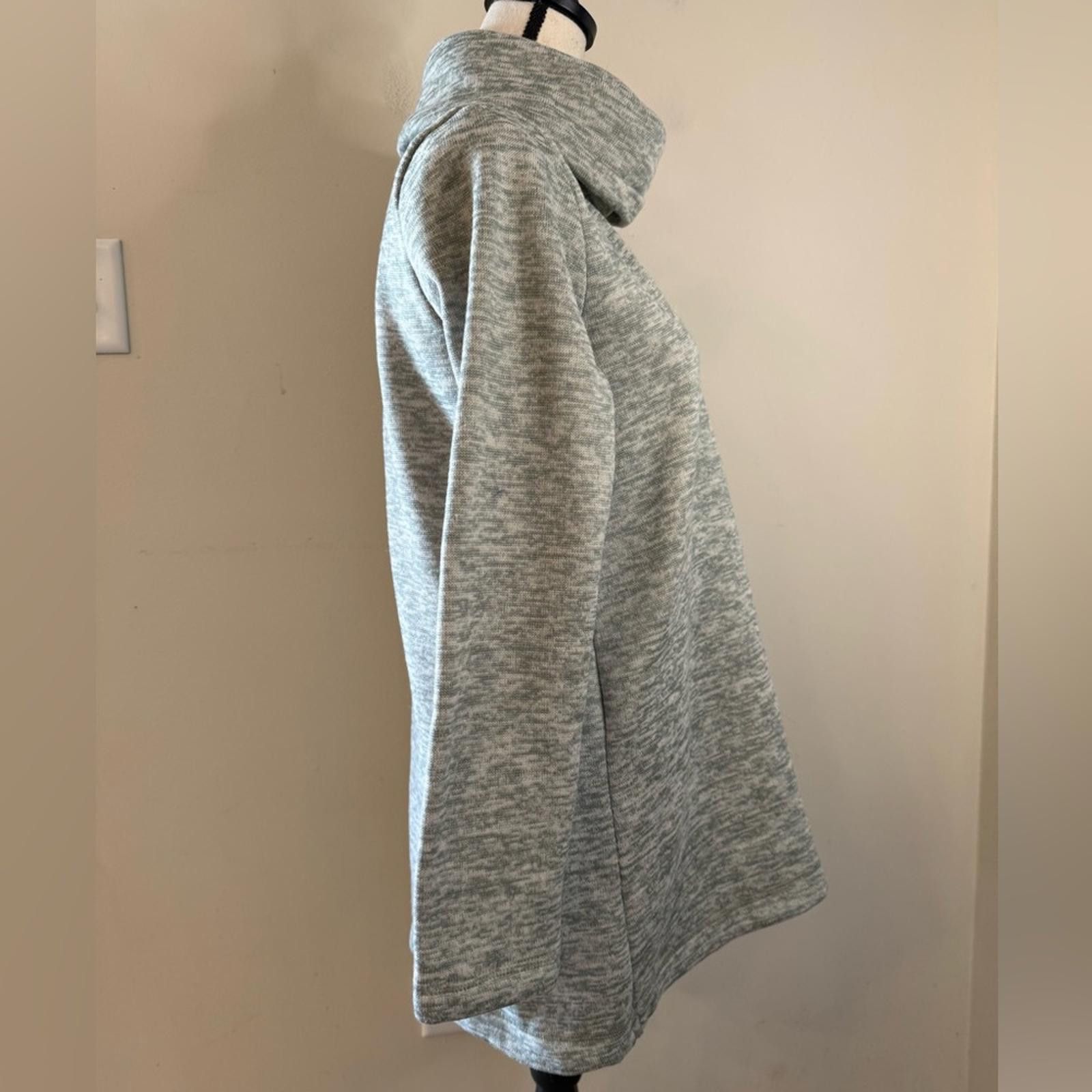 Lands' End Land’s End turtleneck fleece lined gray sweatshirt SZ M Size M / US 6-8 / IT 42-44 - 2 Thumbnail
