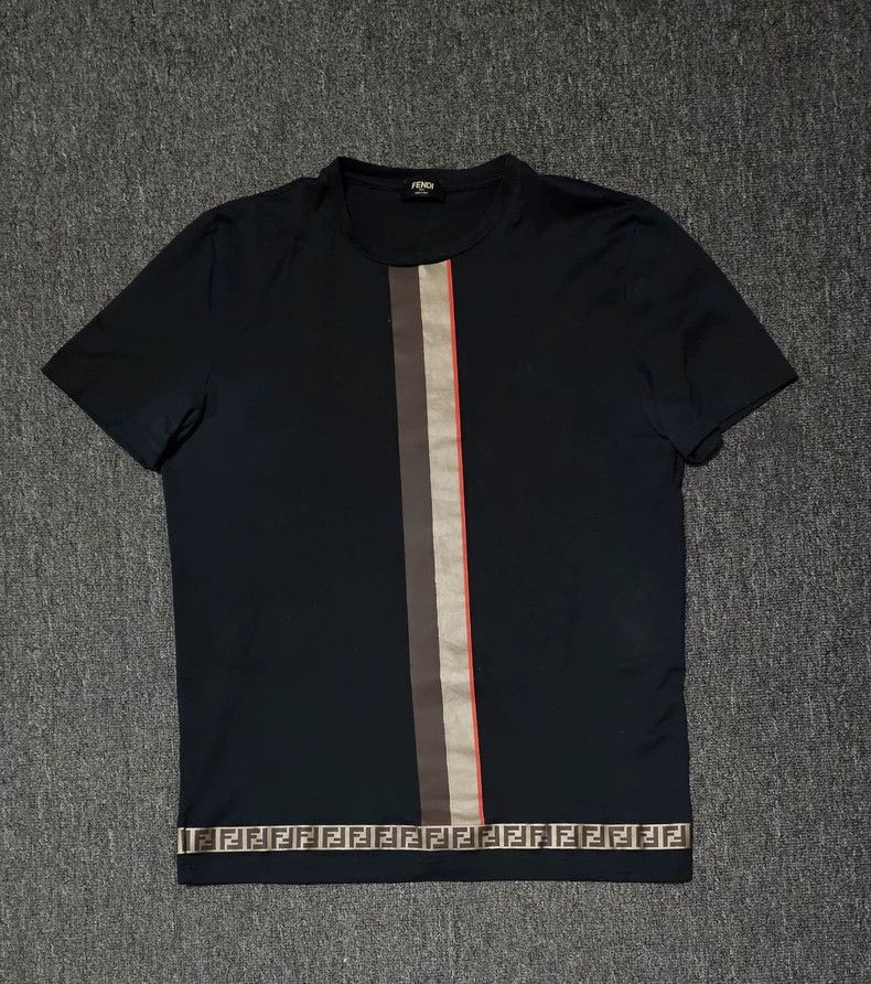 Fendi Fendi Short Sleeve Striped T-Shirt-yf Size US L / EU 52-54 / 3 - 1 Thumbnail