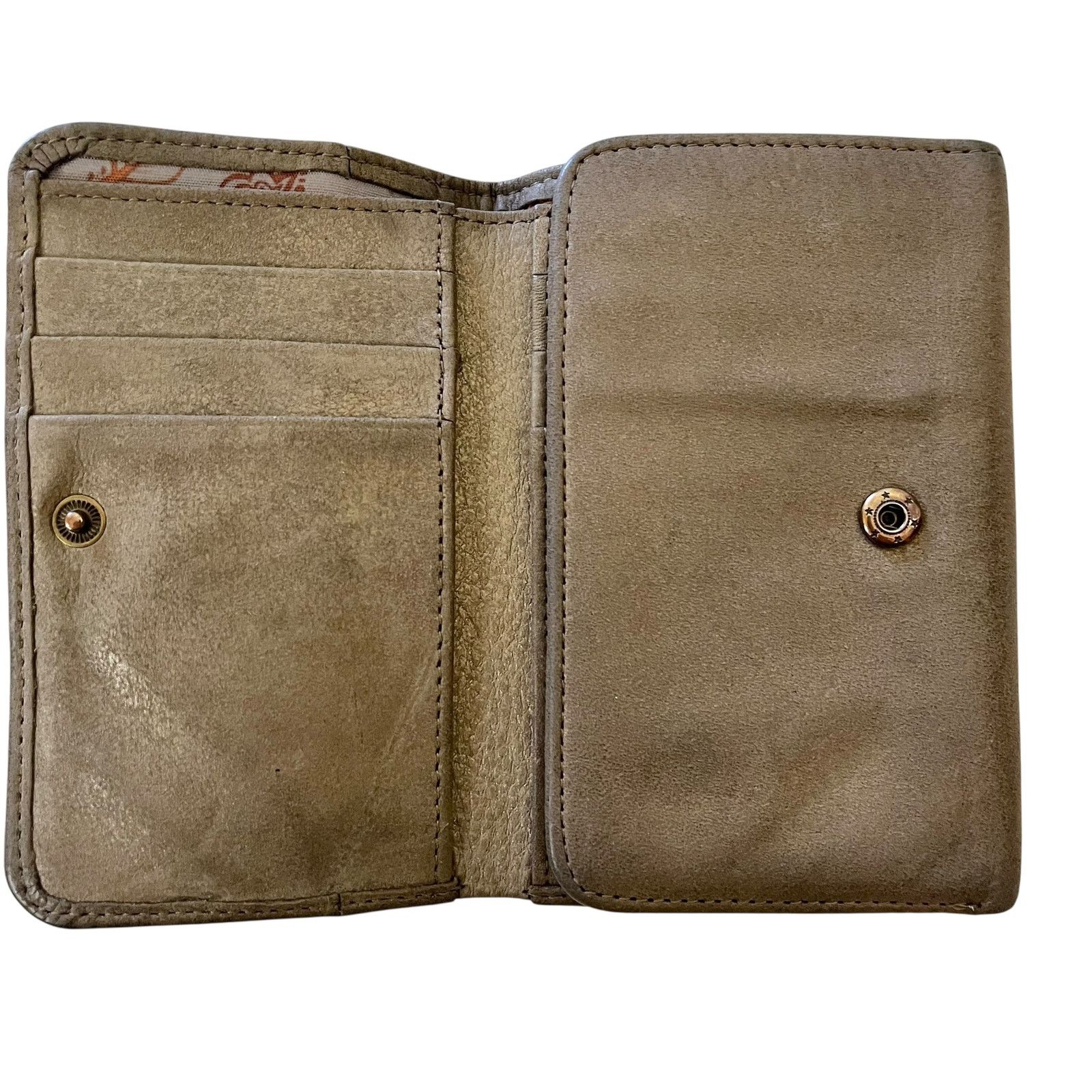 Hobo HOBO Jill Shadow Gray Leather Minimalist Trifold Snap Wallet Size ONE SIZE - 5 Thumbnail