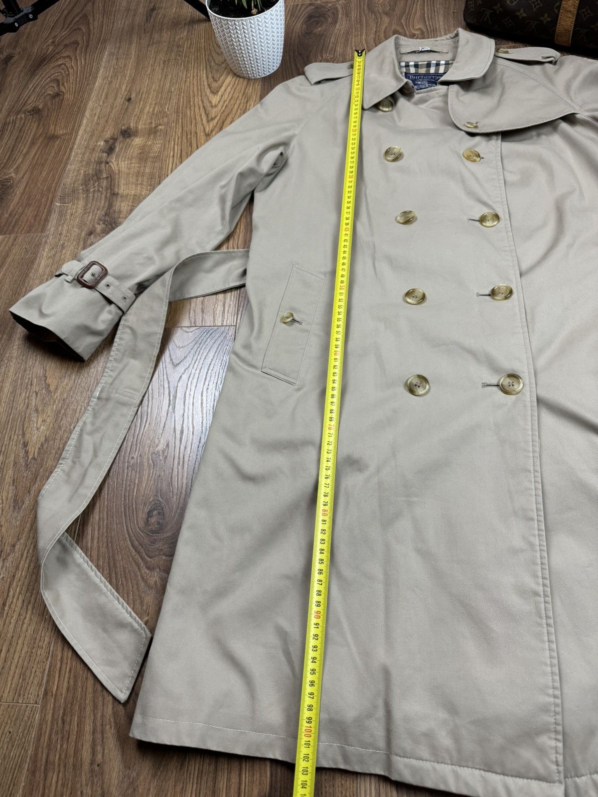 Burberry Vintage trench coat Burberry original luxury streetwear item Size L / US 10 / IT 46 - 6 Thumbnail
