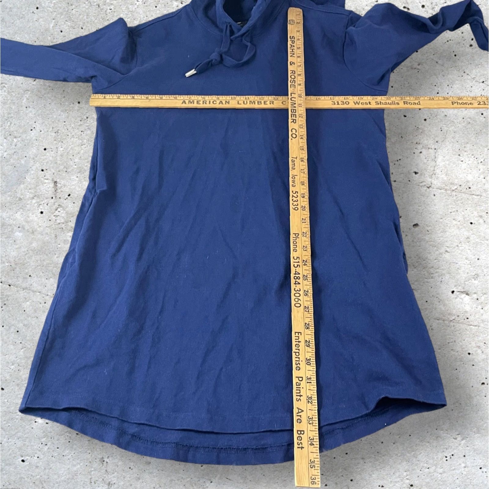 G-Star G-STAR RAW Sweatshirt Dress Women’s M Hooded Blue Drawstring F123 Size M / US 6-8 / IT 42-44 - 6 Thumbnail