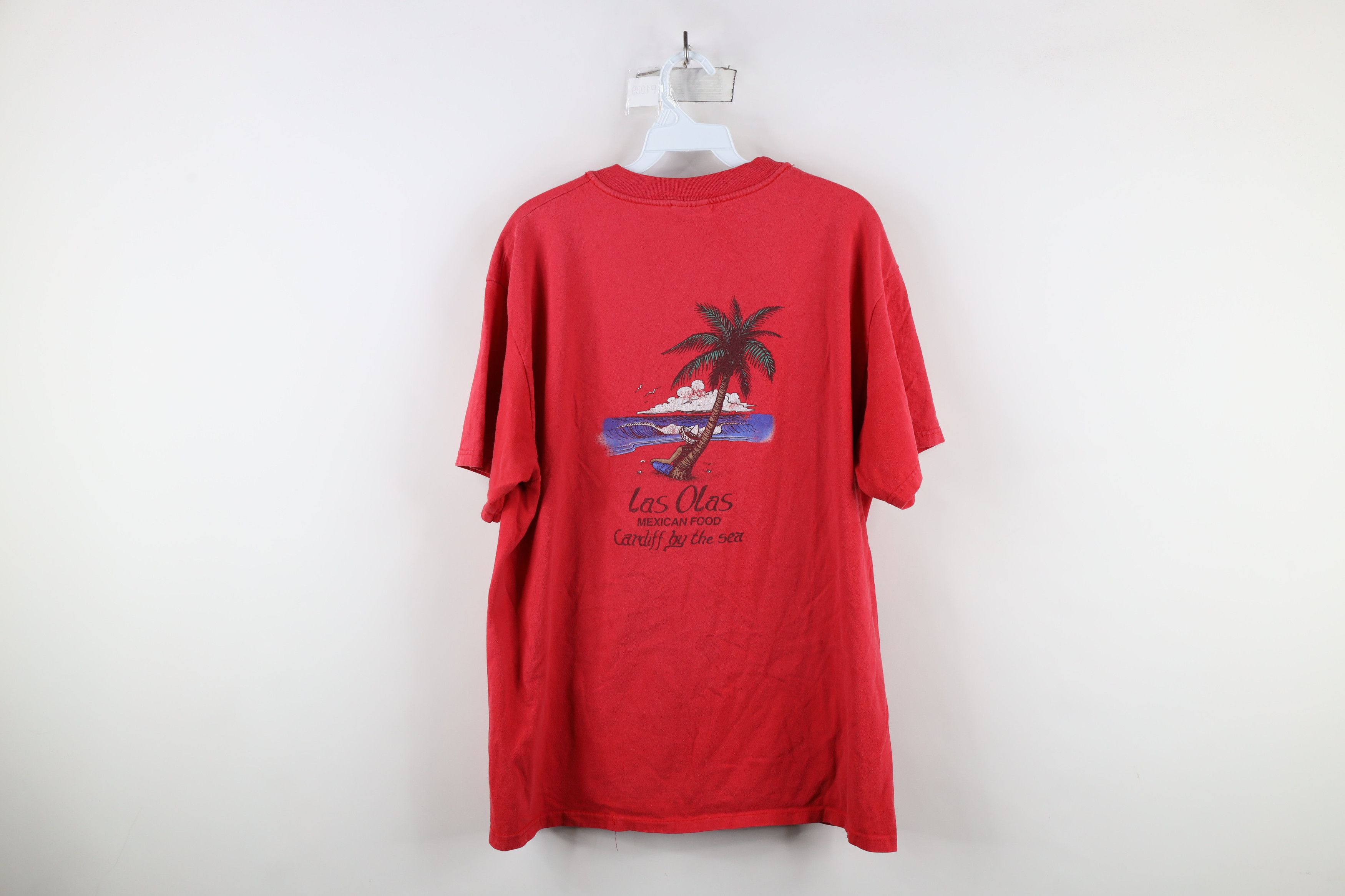 Vintage Vintage 90s Streetwear Food Cardiff By The Sea T-Shirt Size US L / EU 52-54 / 3 - 14 Thumbnail