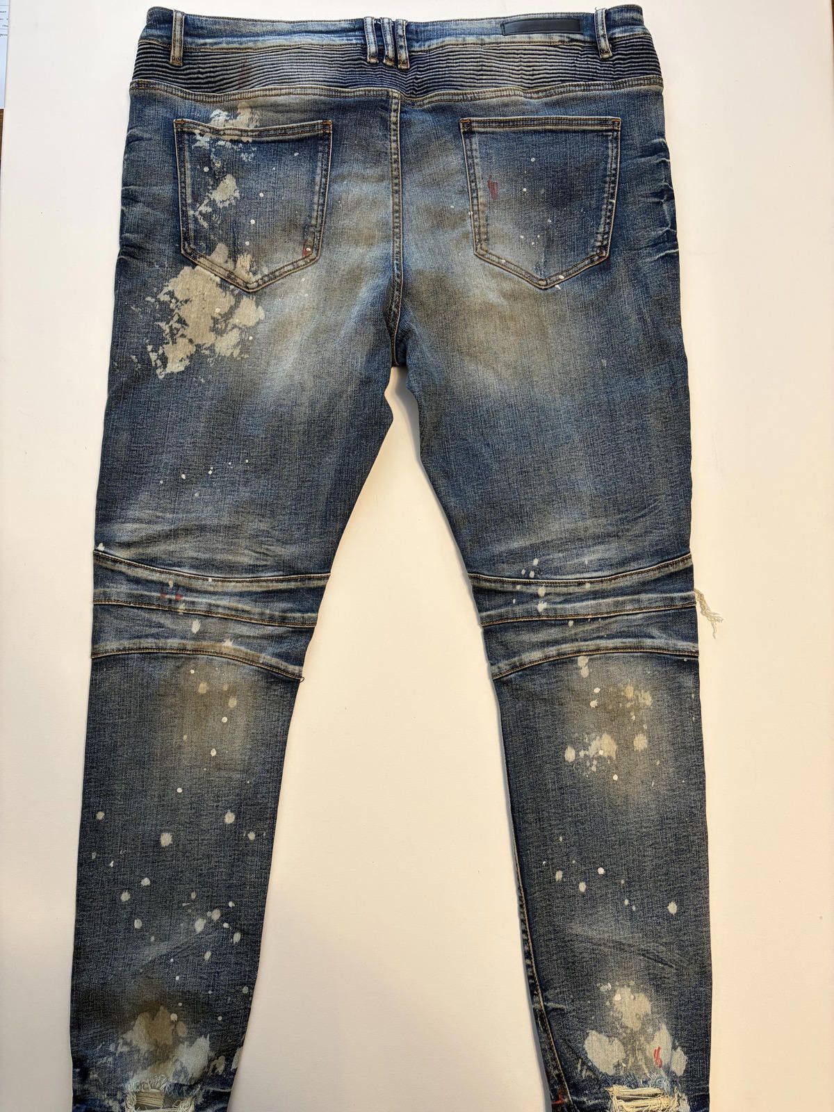 Embellish Embellish NYC Distressed Biker Skinny Jeans (Size 44x32) Size US 44 / EU 60 - 3 Thumbnail