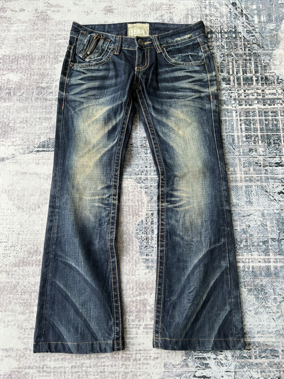 If Six Was Nine Lolita Y2k Design Flared Jeans Size 30" / US 8 / IT 44 - 1 Thumbnail