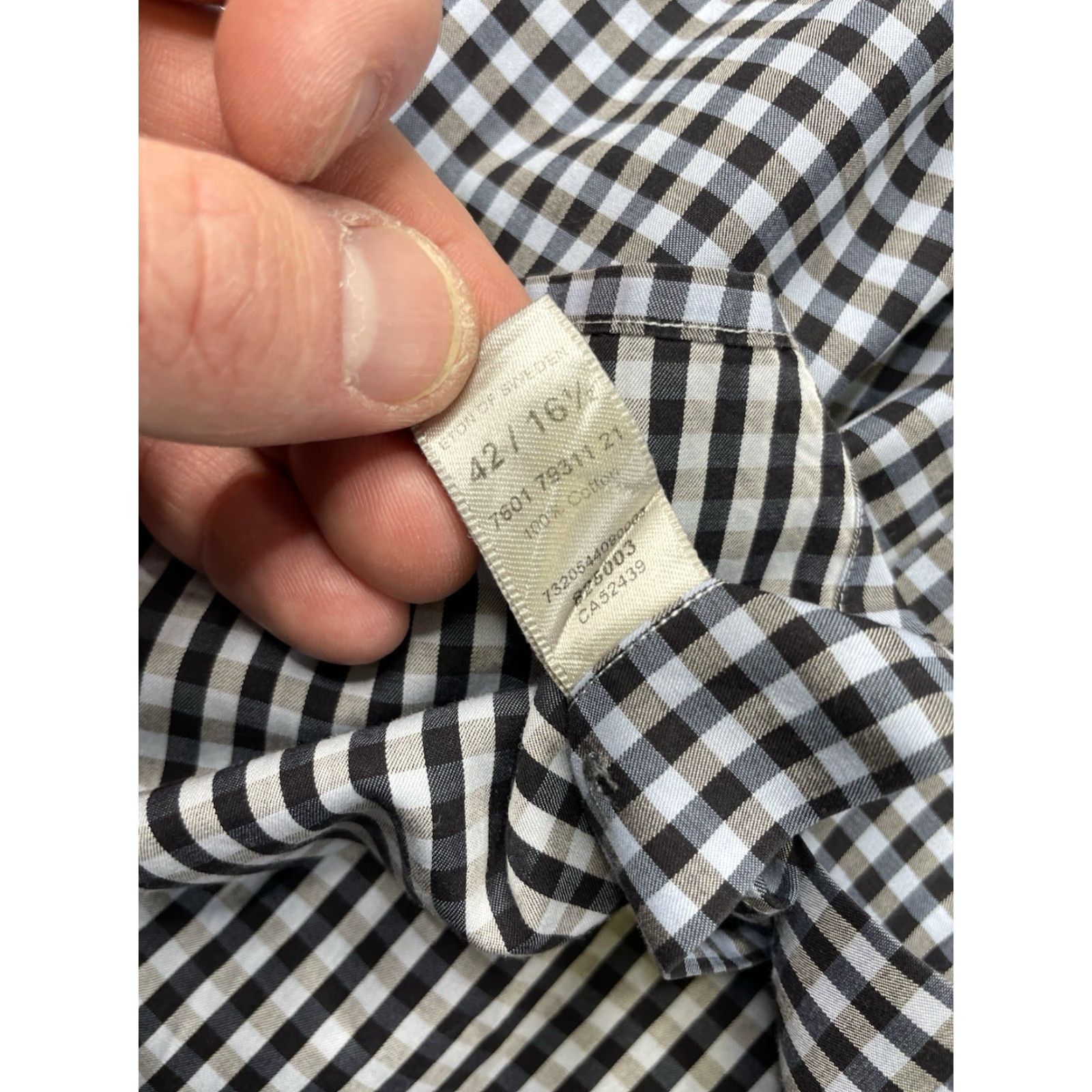 Eton Eton Shirt Mens 16.5 42 Gingham Check Plaid Contemporary Long Sleeve Dress Shirt Regular Collar Spread Barrel Cuff Multicolor Mens Size 46R - 8 Thumbnail