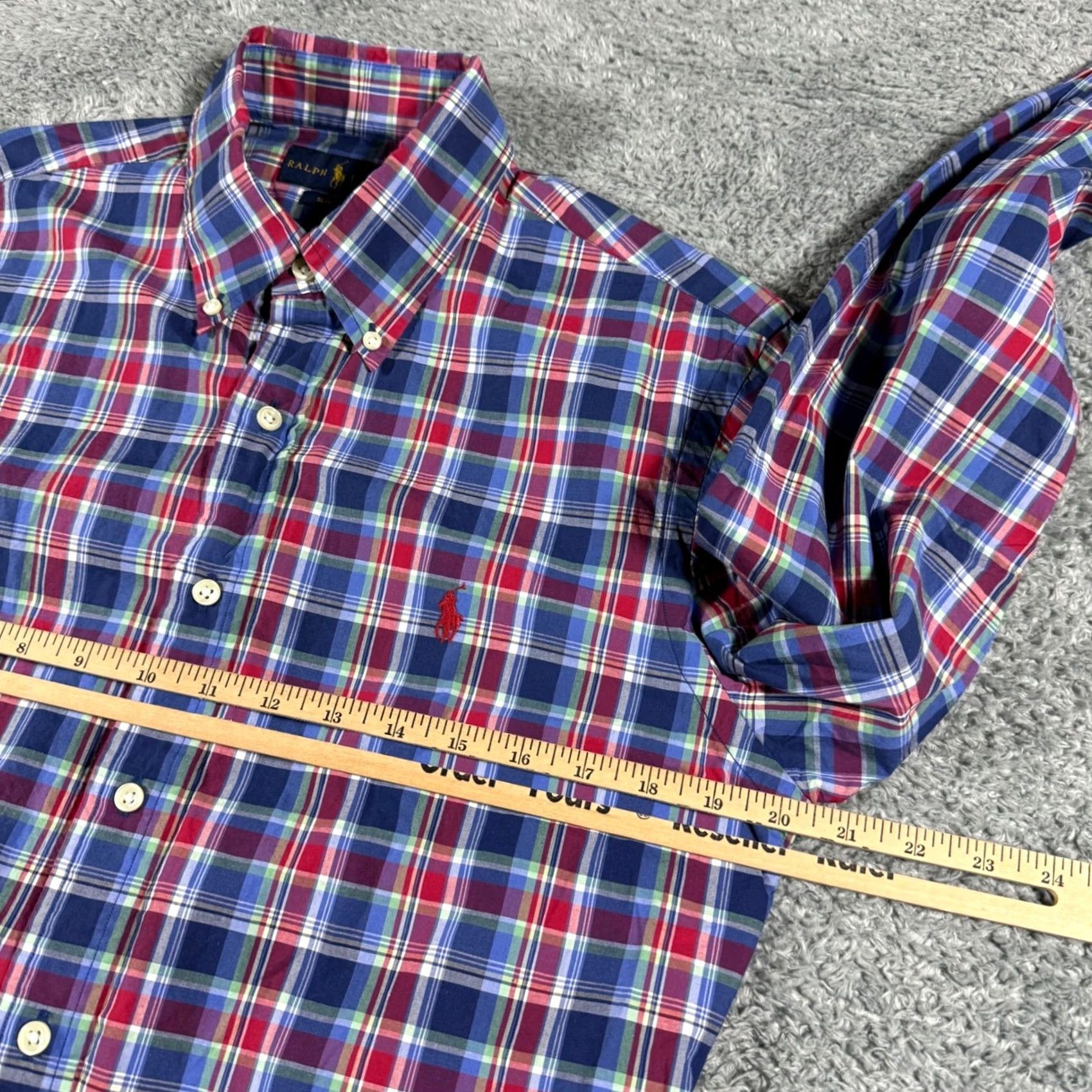 Ralph Lauren Ralph Lauren Polo Slim Fit Madras Plaid Button-Down Shirt Men M Multicolor Size US M / EU 48-50 / 2 - 5 Thumbnail