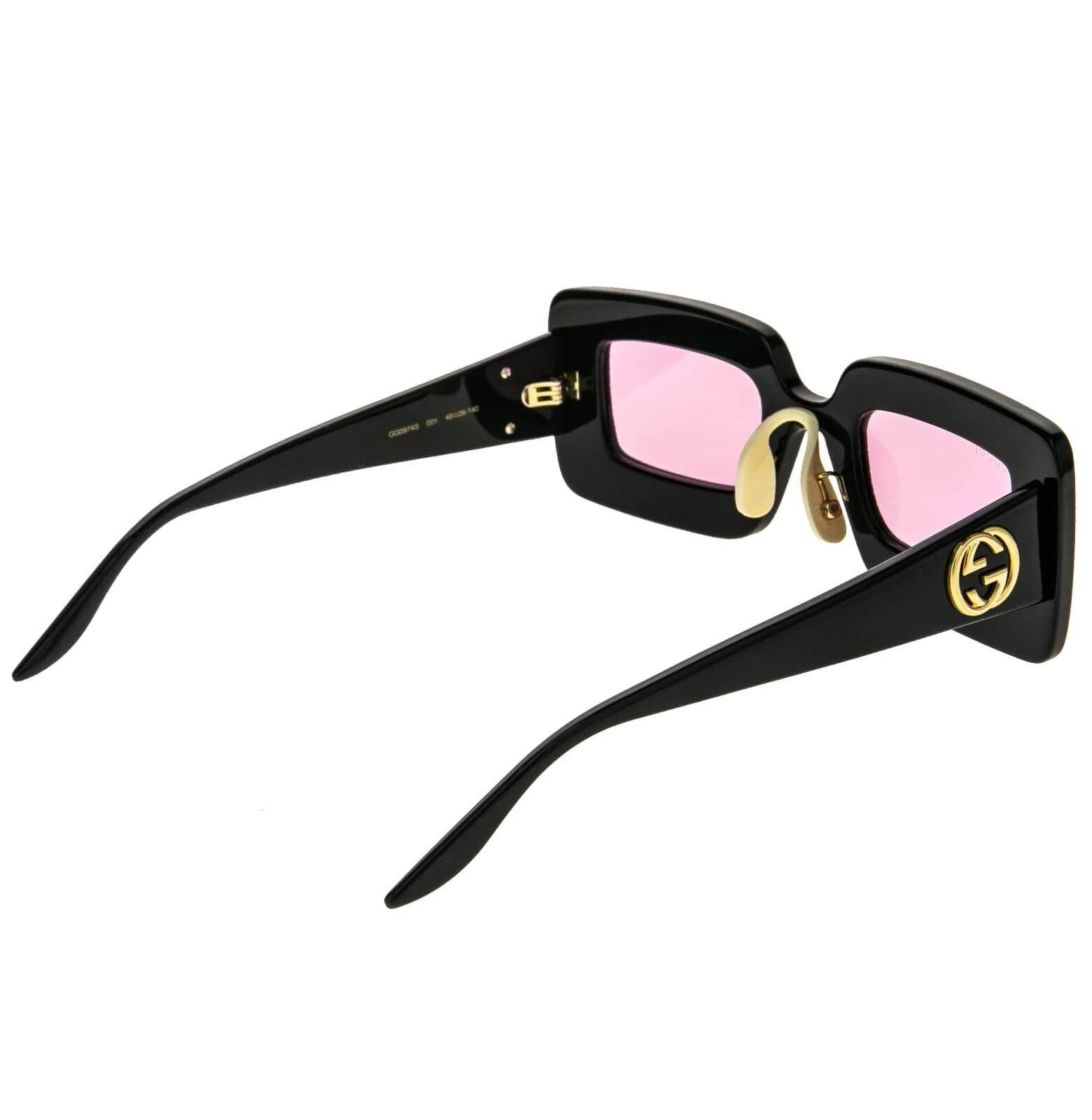 Gucci GUCCI Gg0974S Hollywood Forever 0974 Black 001 Sunglasses Size ONE SIZE - 9 Thumbnail