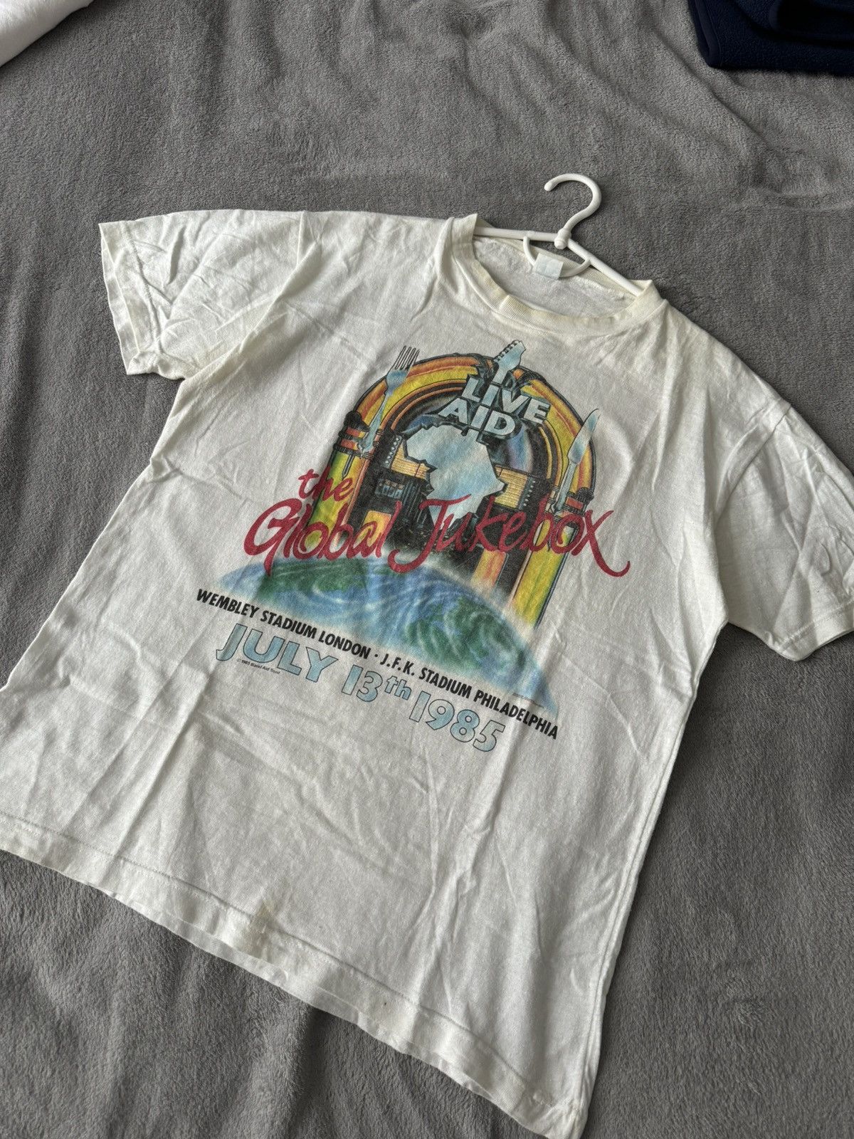 Band Tees × Vintage Vintage 1985 Live Aid Official Concert Tee Size US M / EU 48-50 / 2 - 4 Thumbnail