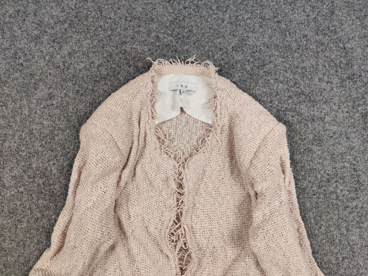 Iro IRO Shavani design open-front boucle Beige Blazer Jacket Size M / US 6-8 / IT 42-44 - 8 Thumbnail