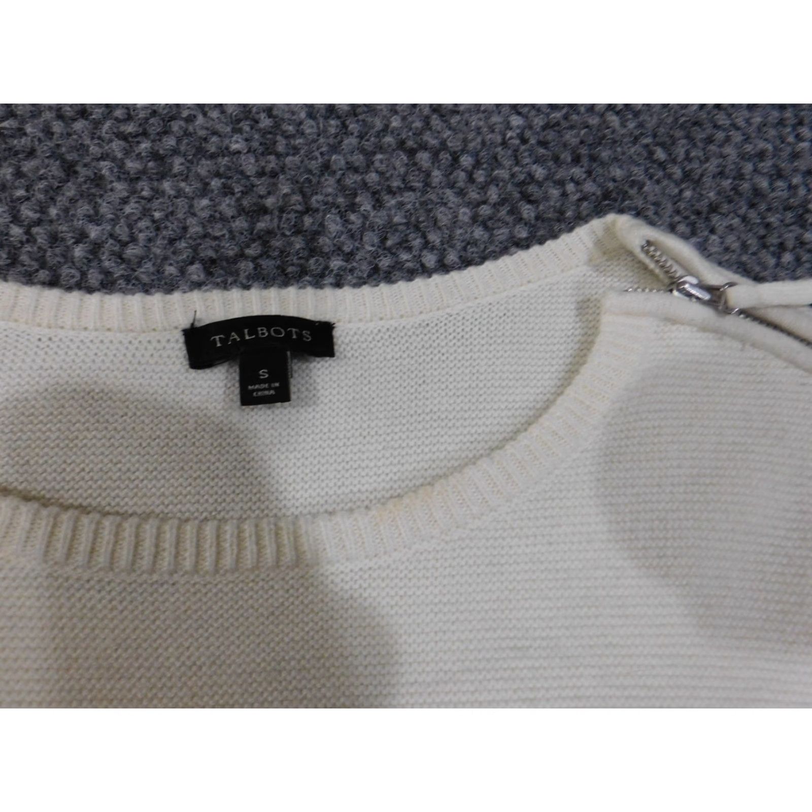 Talbots Talbots Sweater Womens small blue pullover striped crew neck stretch Size S / US 4 / IT 40 - 6 Thumbnail