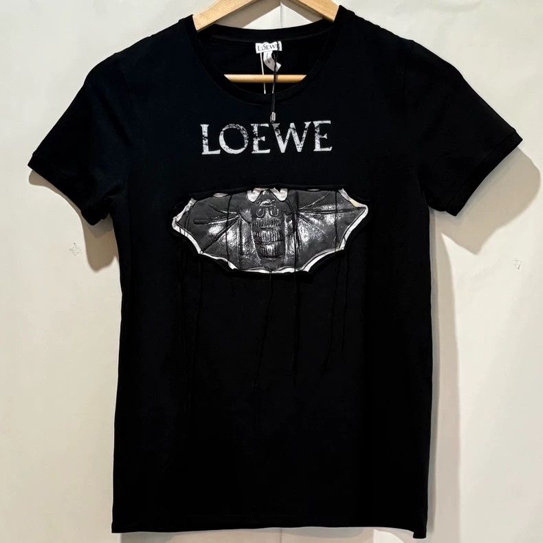 Loewe Loewe Black Bat Print Short Sleeve T-shirt - dmc Size US M / EU 48-50 / 2 - 1 Thumbnail