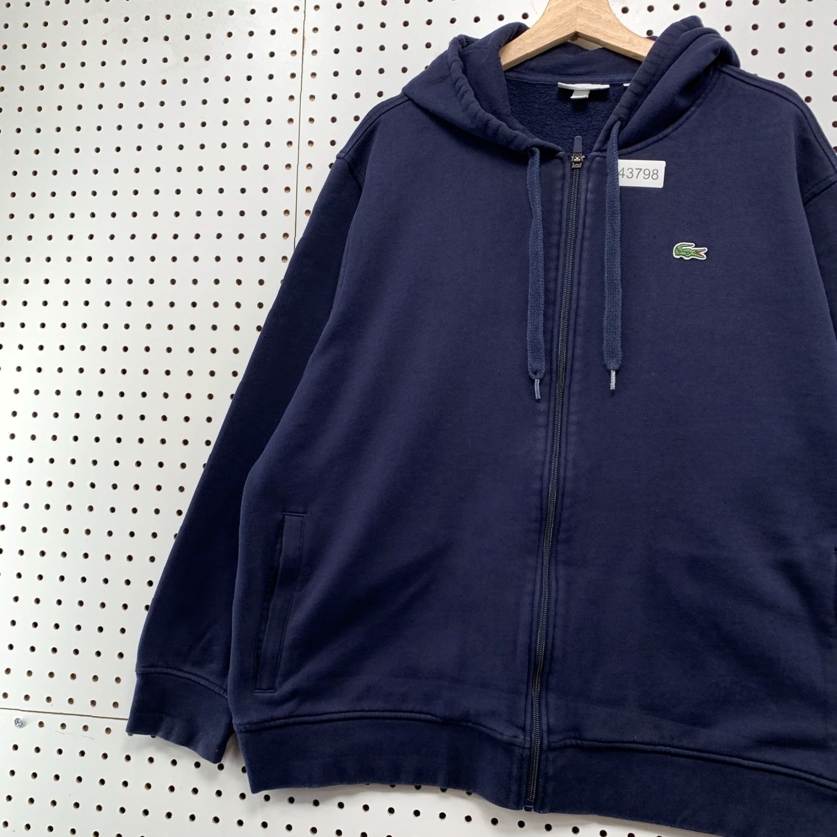 Lacoste Lacoste Sport Hoodie Sweatshirt Mens 3XL Navy Blue Hooded Fleece Pullover Size US XXL / EU 58 / 5 - 3 Thumbnail