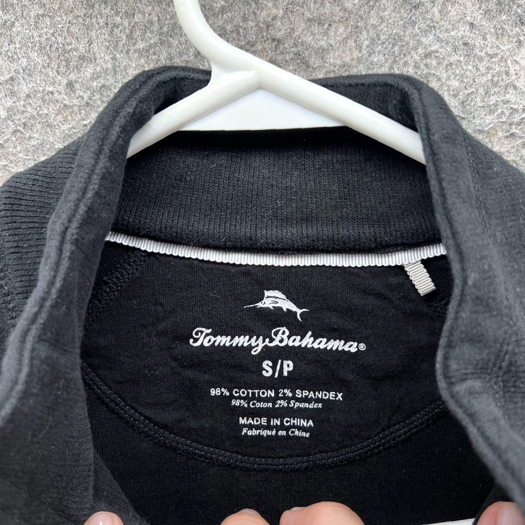 Tommy Bahama VINTAGE Tommy Bahama Sweater Womens Small Black Half Zip Pullover Cotton Blend Top Size S / US 4 / IT 40 - 6 Thumbnail