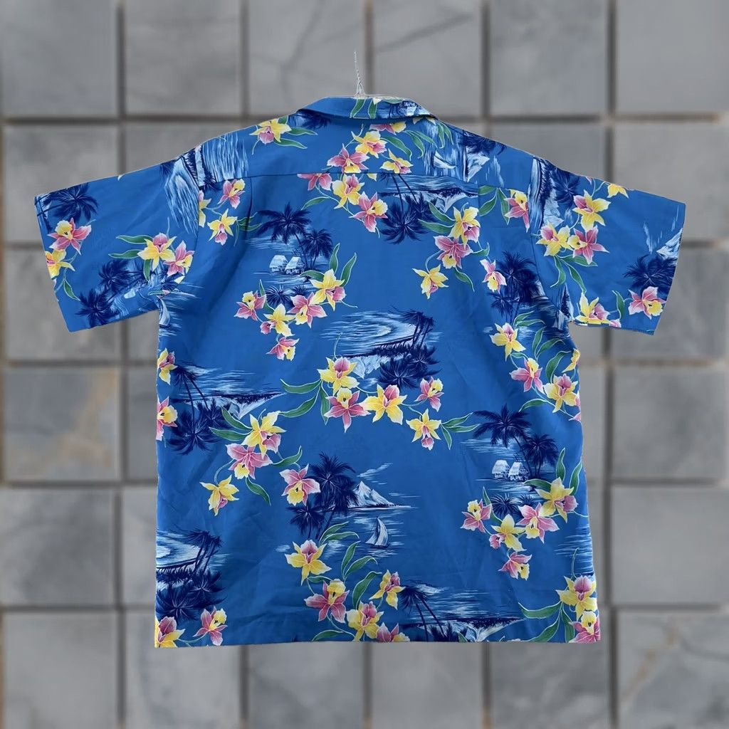 Vintage Pacific Isle Creations Hawaiian Shirt Mens L Floral Aloha Made Hawaii USA Blue Short Sleeve Button-Up Size US L / EU 52-54 / 3 - 1 Thumbnail
