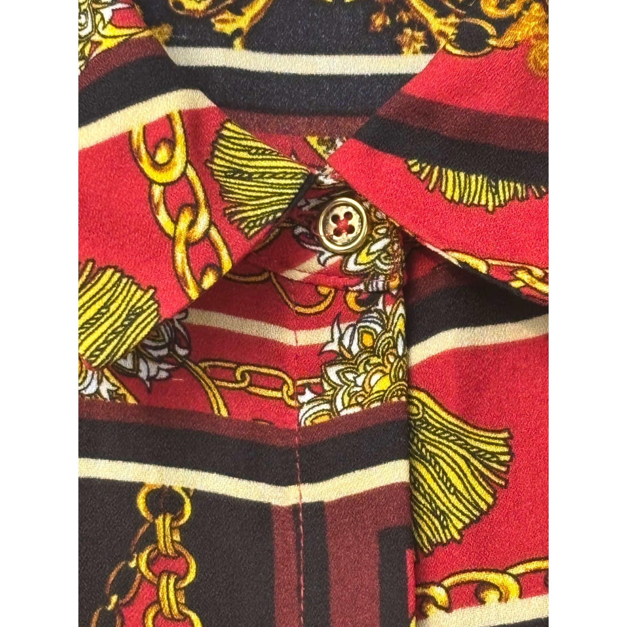 Other BeBop Trendy Plus Size Chain-Print Shirtdress, Scarlet/Blac Size ONE SIZE - 13 Thumbnail