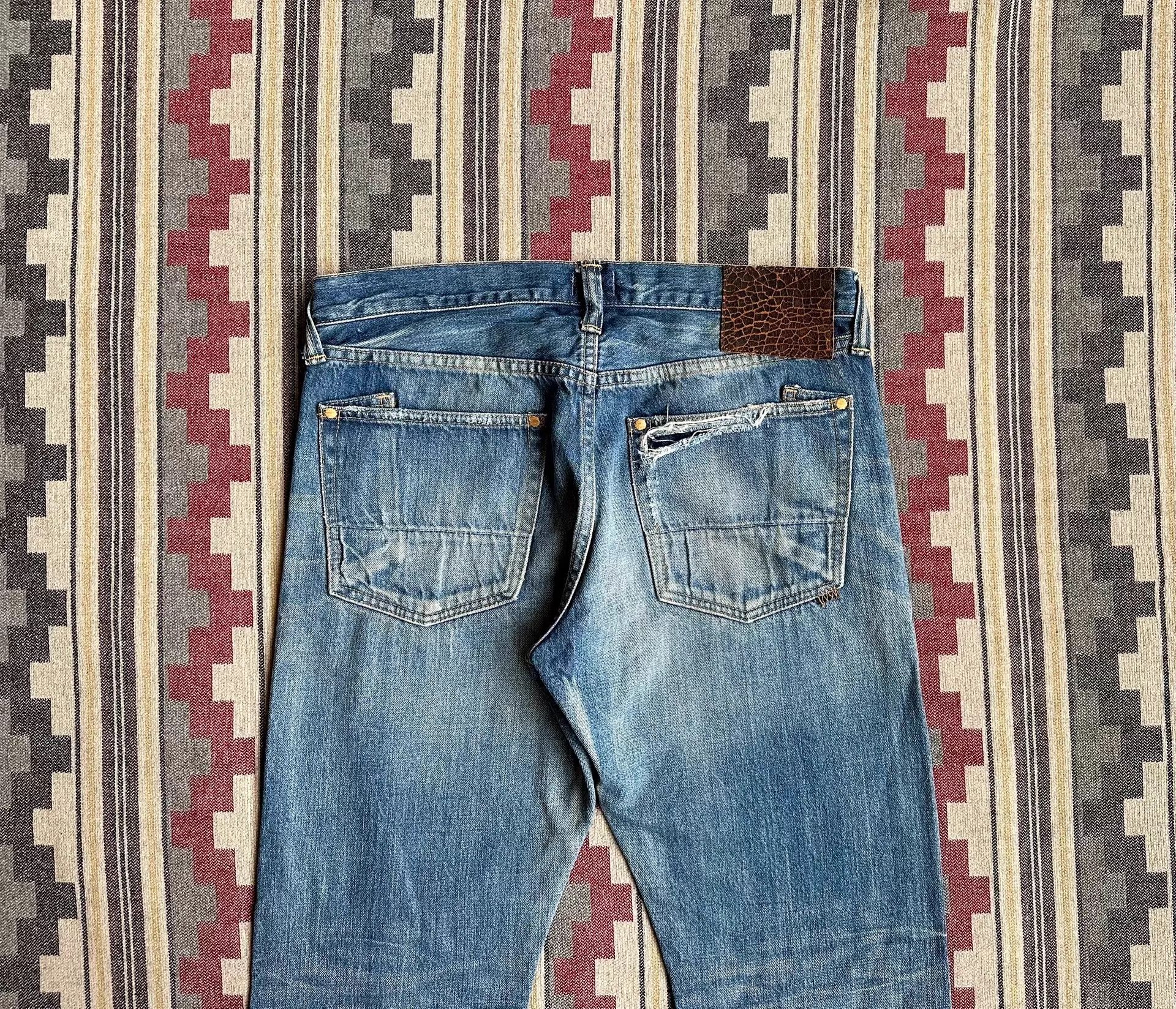 Prps Prps Noir P85P02FBL Heavy Wash Distressed Jeans 32 Size US 32 / EU 48 - 6 Thumbnail