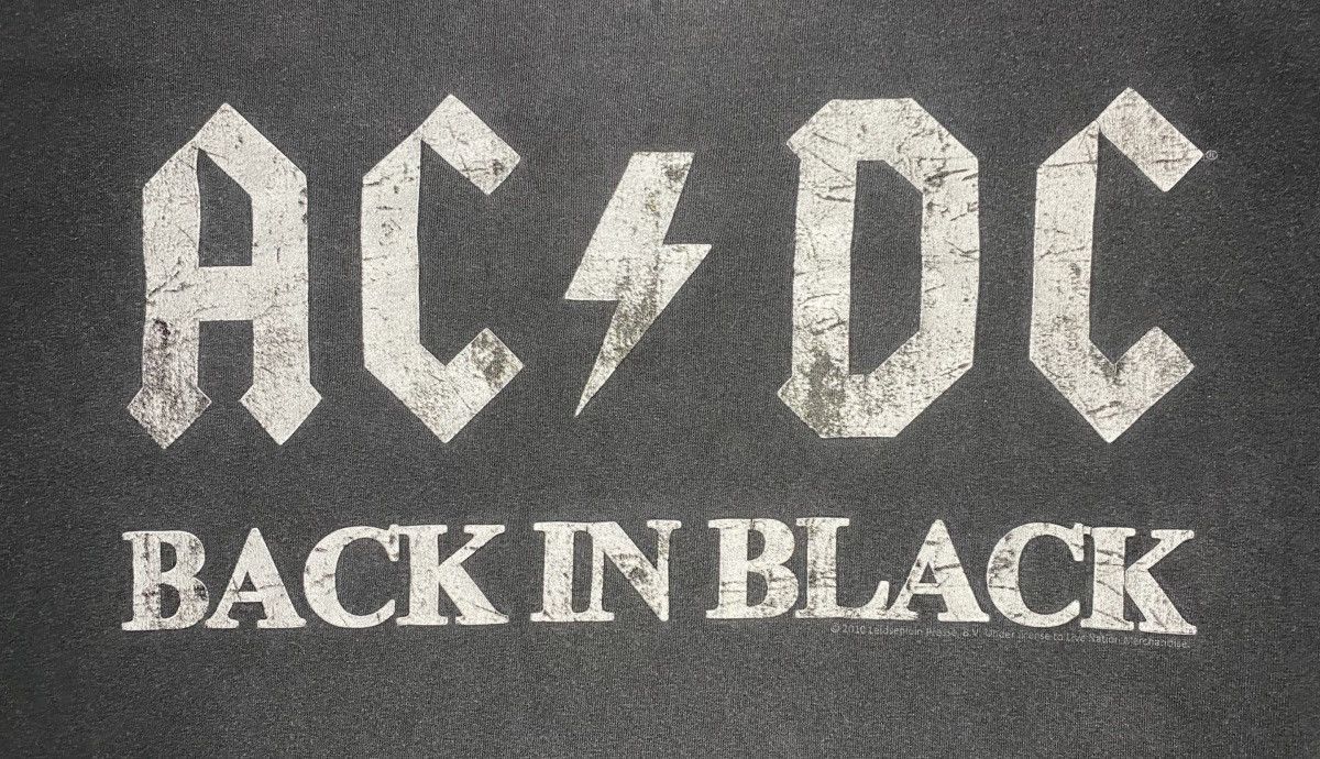 Alstyle AC/DC Back In Black Concert T-shirt Black Graphic Tee Size US XL / EU 56 / 4 - 2 Thumbnail
