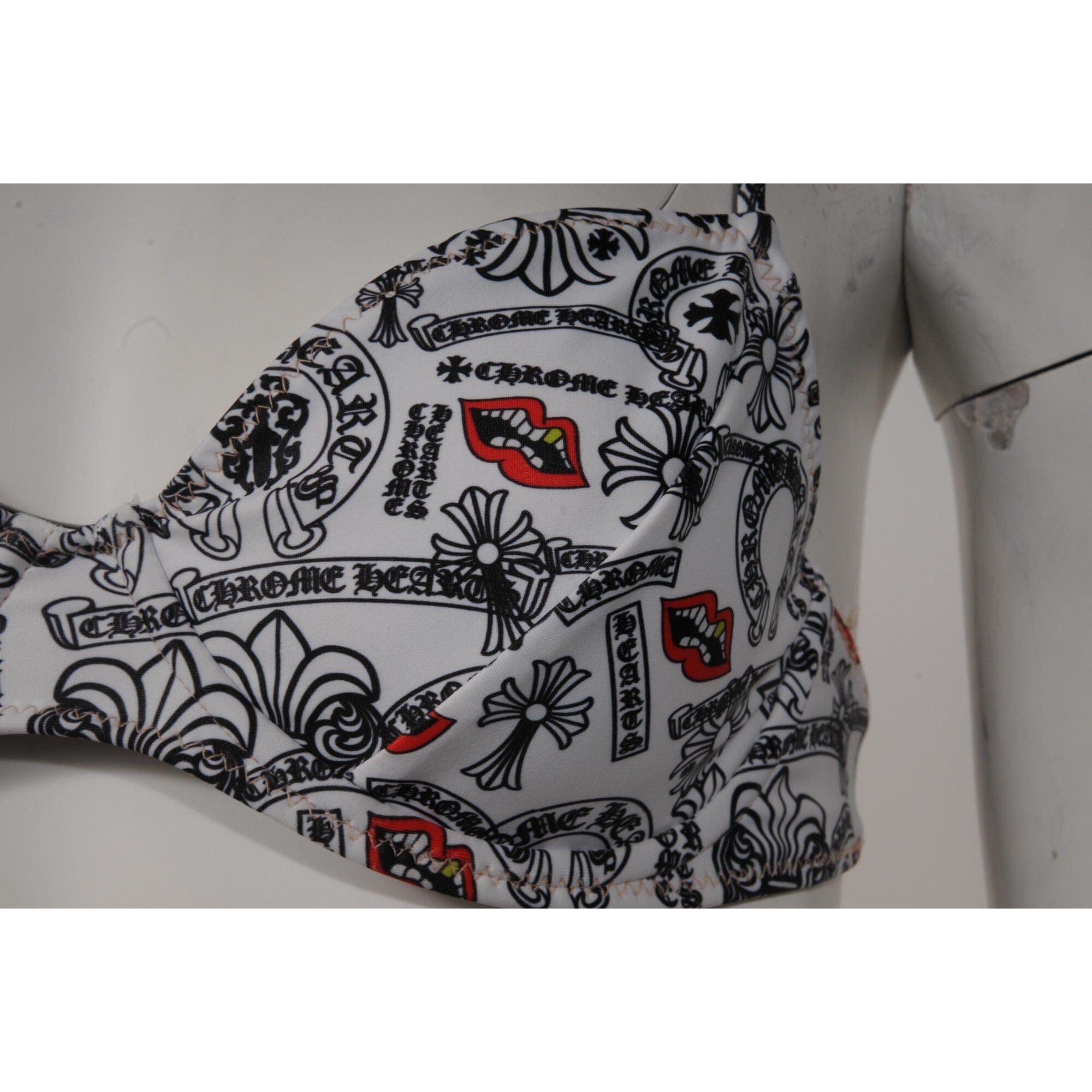 Chrome Hearts Chrome Hearts Dipped in Blue Matty Boy Bikini Top White Blac Size S / US 4 / IT 40 - 4 Thumbnail