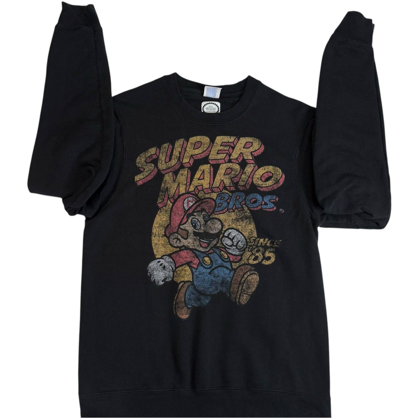 Nintendo Super Mario Bros Sweatshirt Since 1985 Black Nintendo Small Size US S / EU 44-46 / 1 - 12 Thumbnail