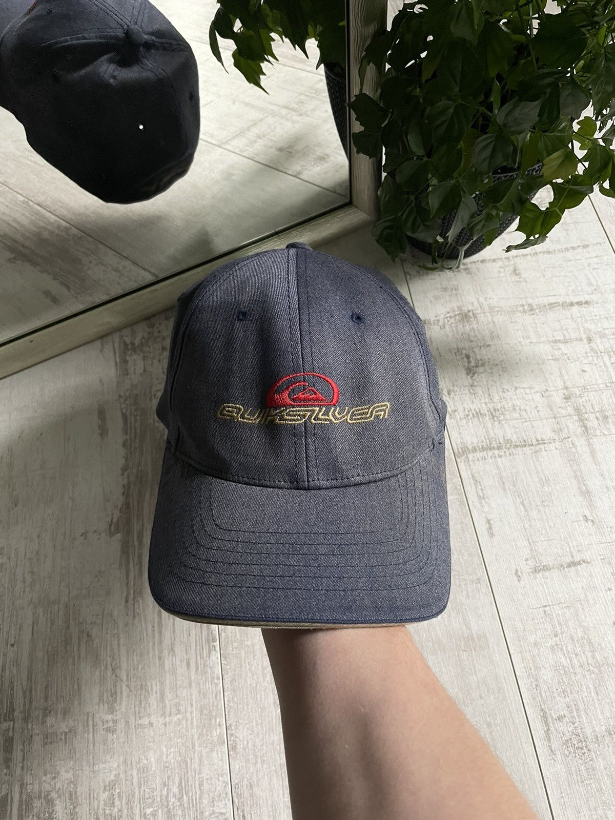 Quiksilver × Vintage Quiksilver 80’s Vintage FlexFit Cap Sun Faded Surf RARE Size 32 - 1 Thumbnail