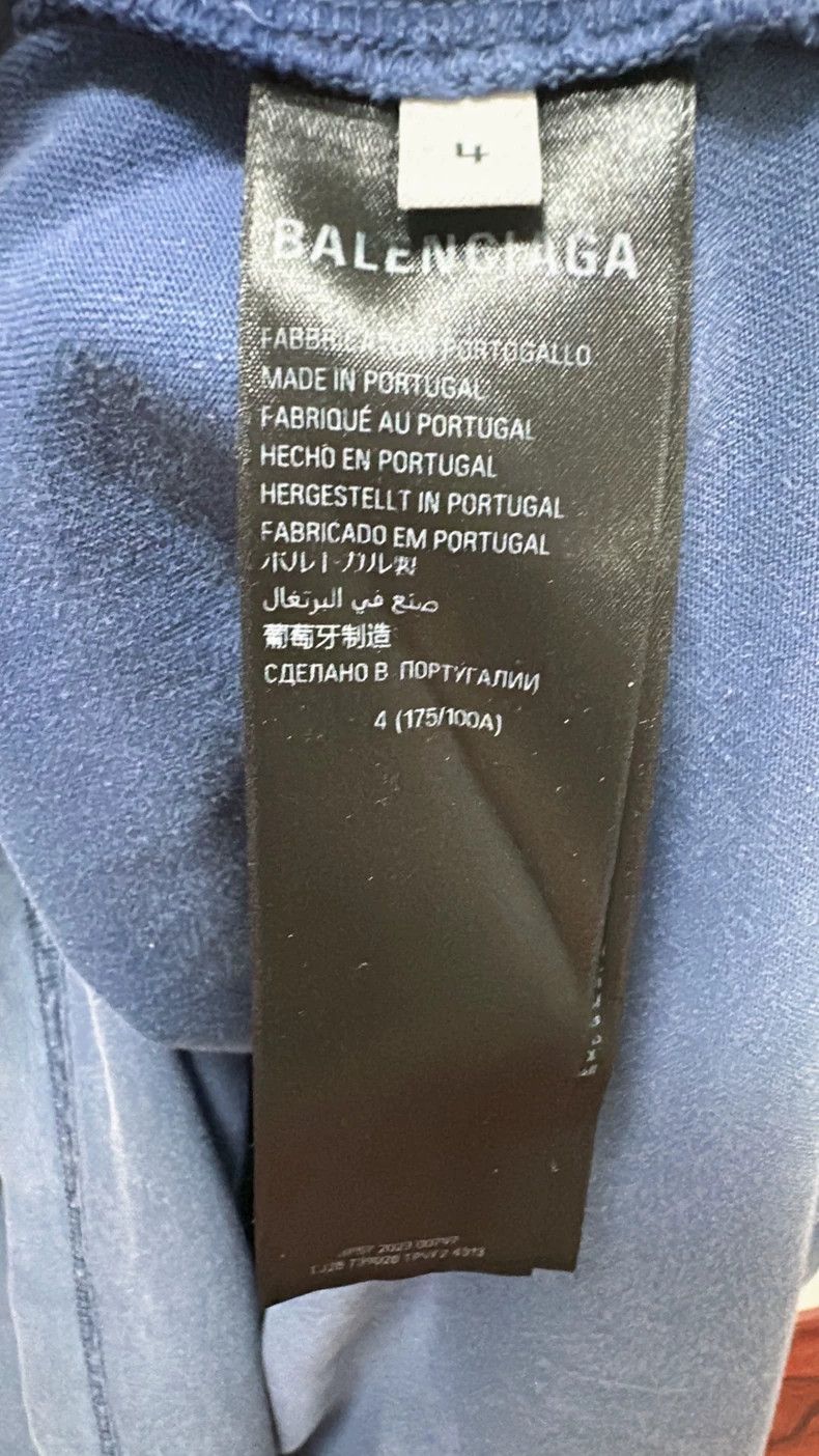 Balenciaga Balenciaga Blue Phantom T-Shirt Size US XL / EU 56 / 4 - 4 Thumbnail