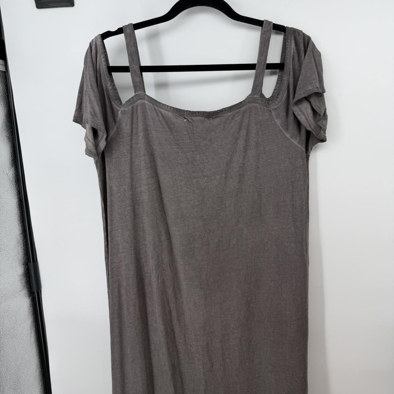 Anthropologie Cloth and Stone Anthropology Gray Burnout Cold Shoulder L Size L / US 10 / IT 46 - 6 Thumbnail