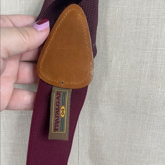 Trafalgar Trafalgar Men's Burgundy Y Back Suspenders Classic Leather T Size ONE SIZE - 3 Thumbnail