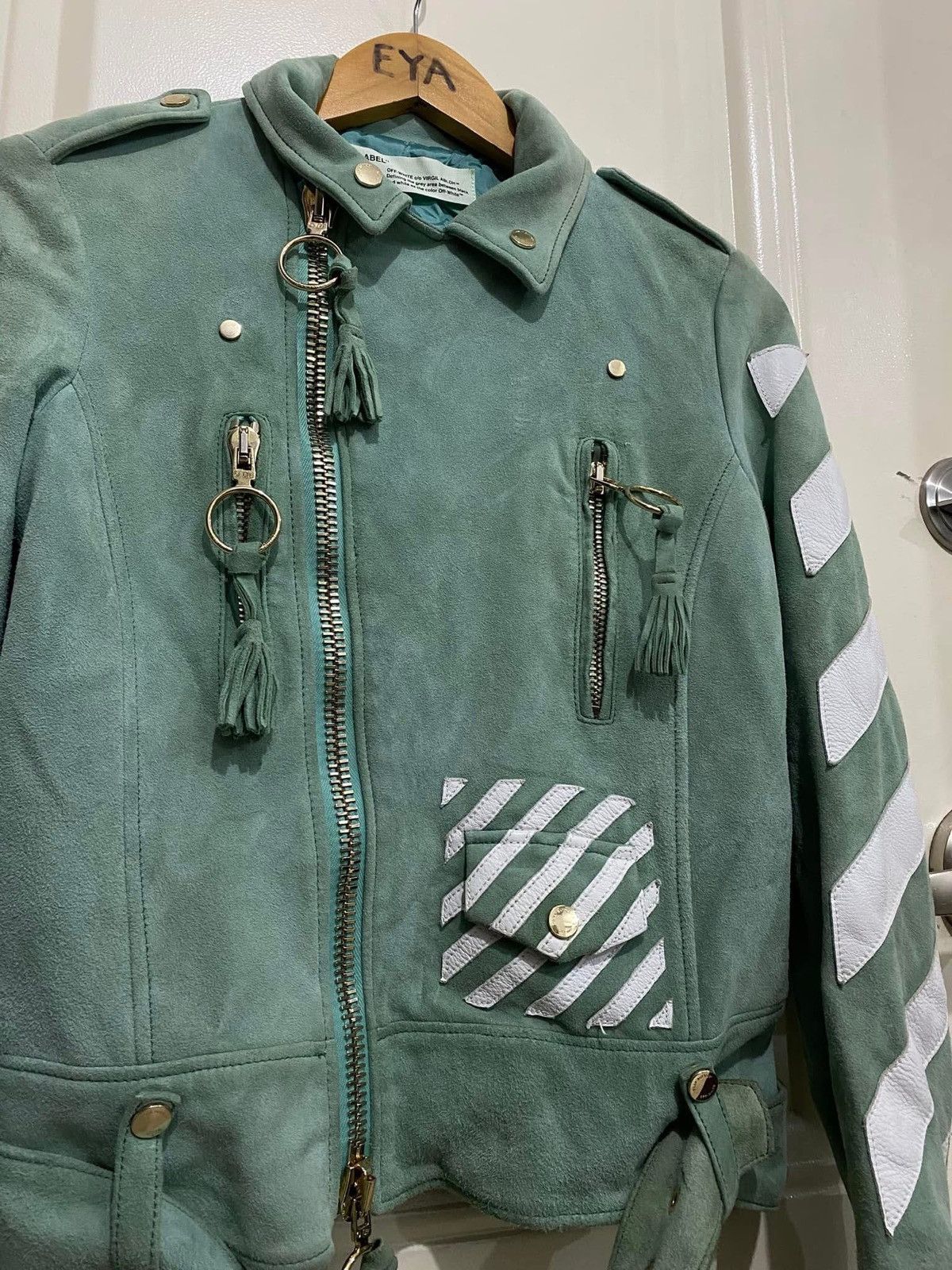 Off-White Off White Biker Leather Jacket Size M / US 6-8 / IT 42-44 - 3 Thumbnail