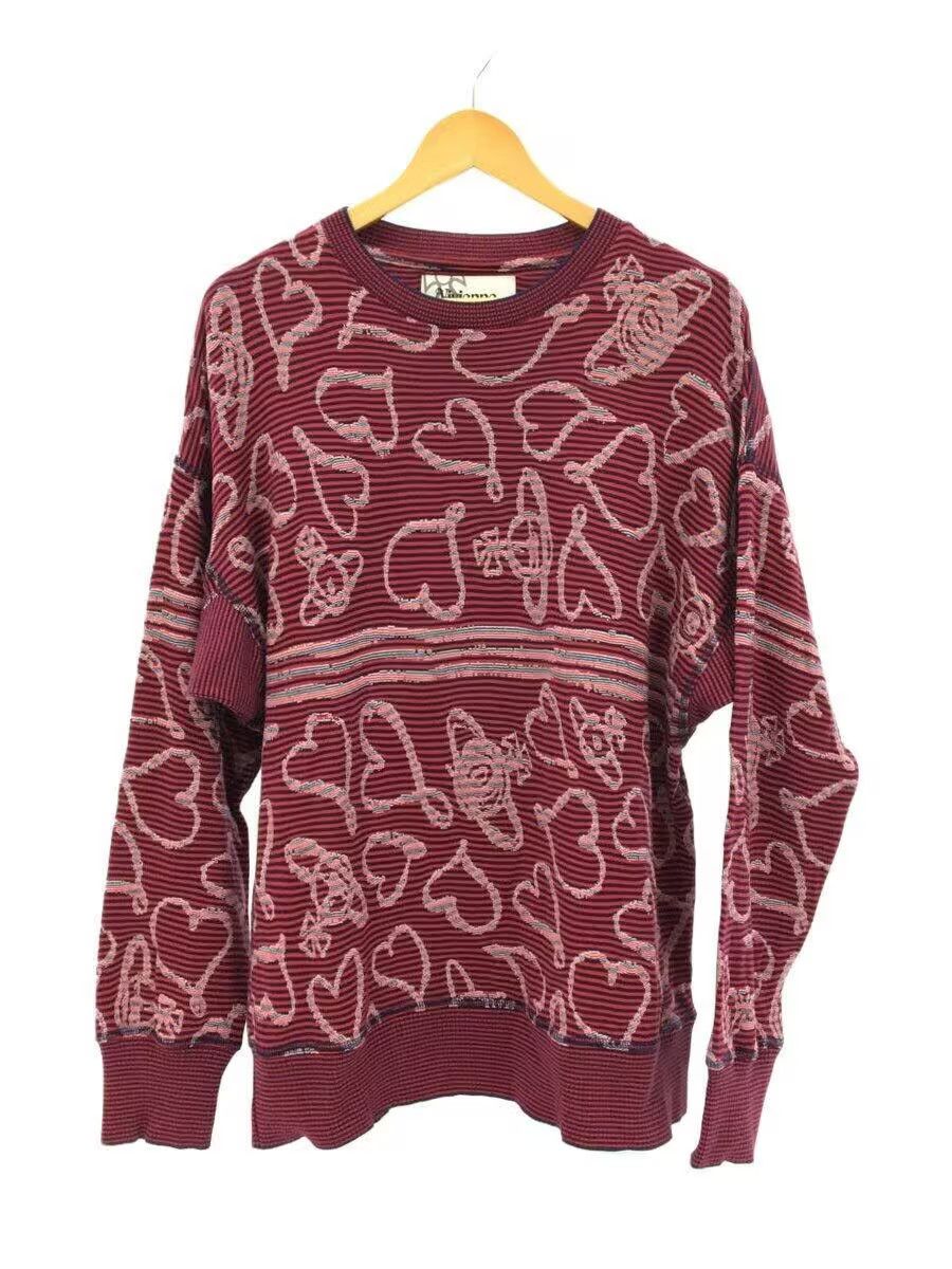 image of Vivienne Westwood Heart Orb Stitch Sweatshirt in Red, Men's (Size Medium)