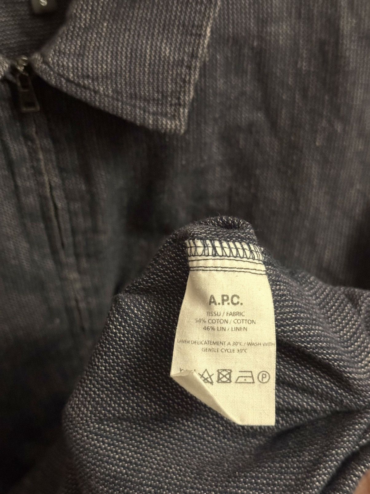A.P.C. apc zip navy grey linen shirt S men Size US S / EU 44-46 / 1 - 3 Thumbnail