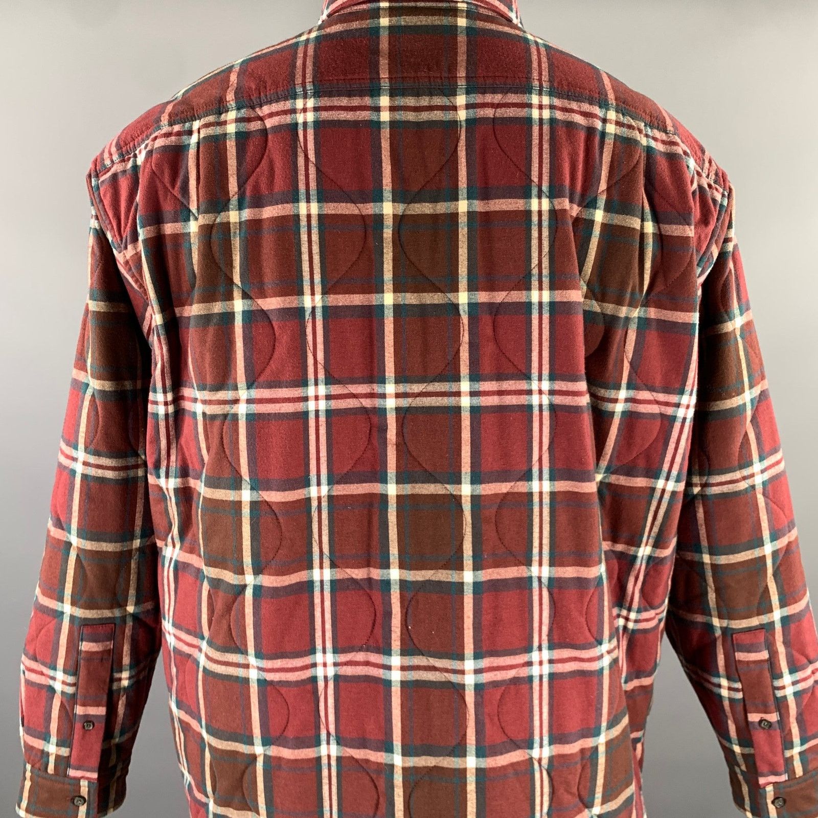 Acne Studios ACNE STUDIOS Size 42 Burgundy Plaid Cotton Poly Jacket Size US XS / EU 42 / 0 - 4 Thumbnail