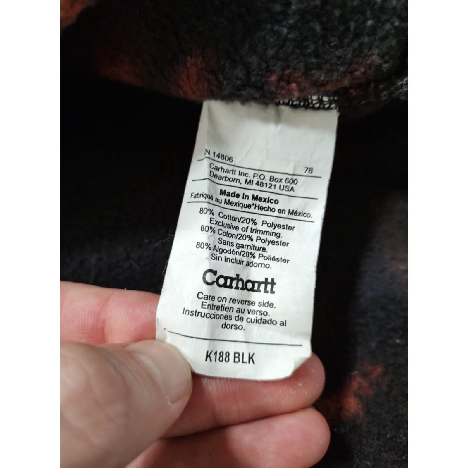 Carhartt VINTAGE Carhartt Sweatshirt Mens XL Black 1/4 Zip Tie Dye 90s College Outdoor Logo Pullover Size US XL / EU 56 / 4 - 6 Thumbnail