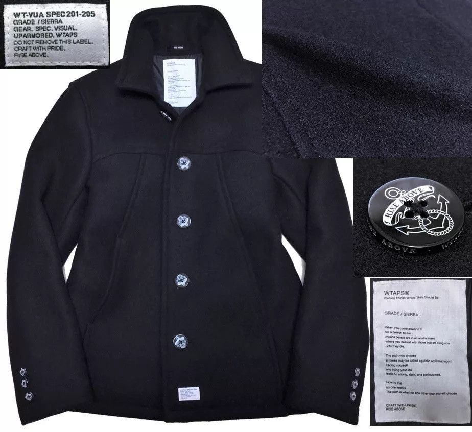 Wtaps WTAPS BLACK WATCH COAT Black Wool S Worn Once Size US S / EU 44-46 / 1 - 1 Thumbnail