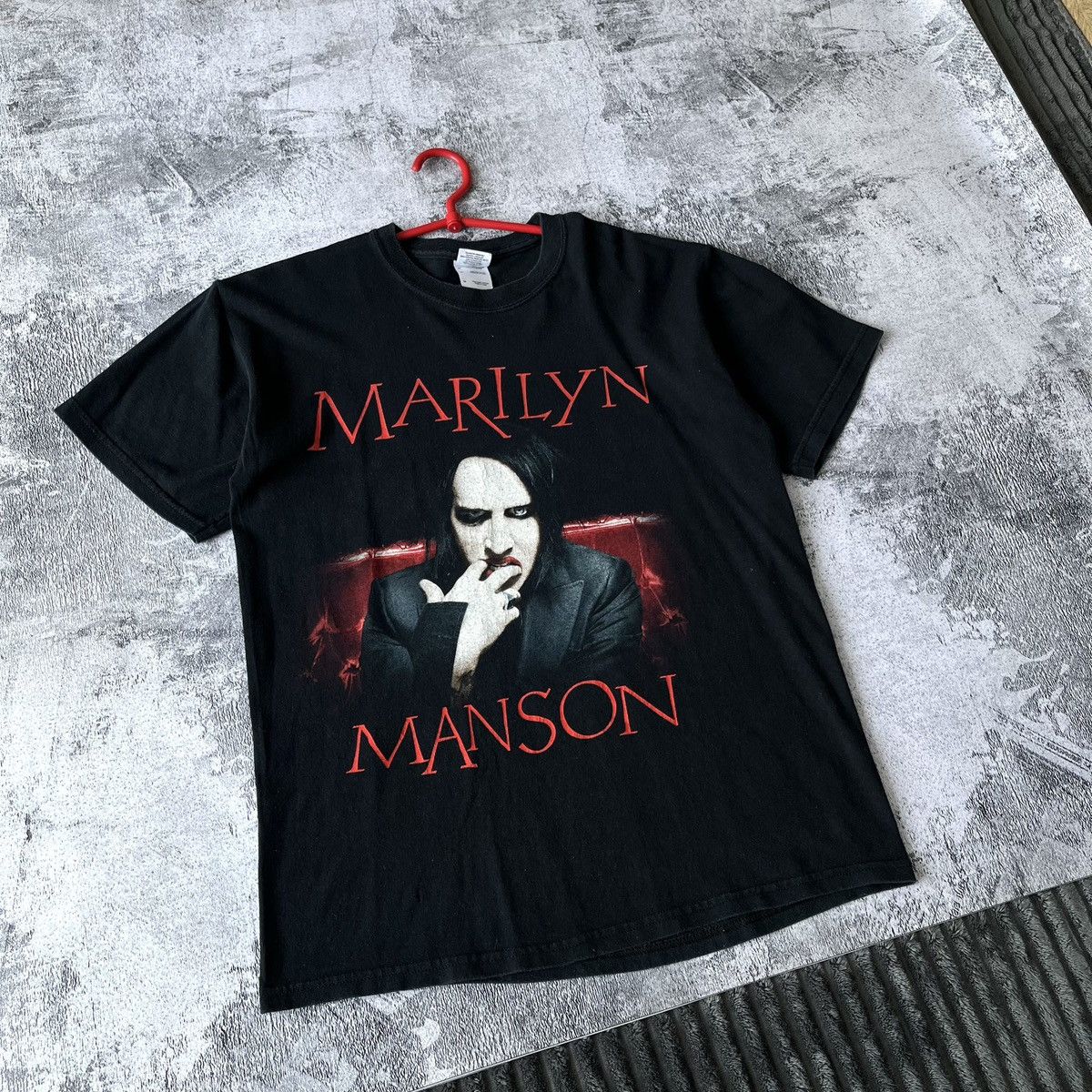 Band Tees × Marilyn Manson × Vintage Vintage Marilyn Manson T-shirt 00s Size US M / EU 48-50 / 2 - 1 Thumbnail