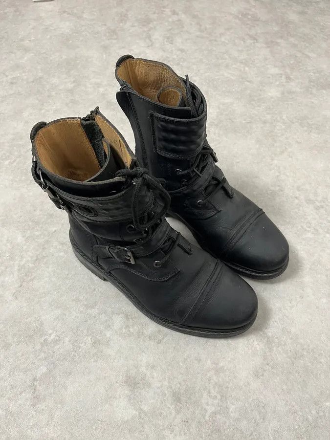 Diesel 2000s Diesel Biker Black Leather Boots Size US 8 / EU 41 - 5 Thumbnail
