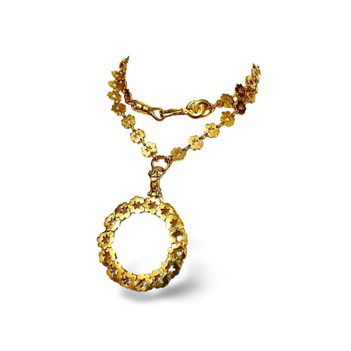 Chanel MINT. Vintage CHANEL chain necklace with loupe top Size ONE SIZE - 9 Thumbnail