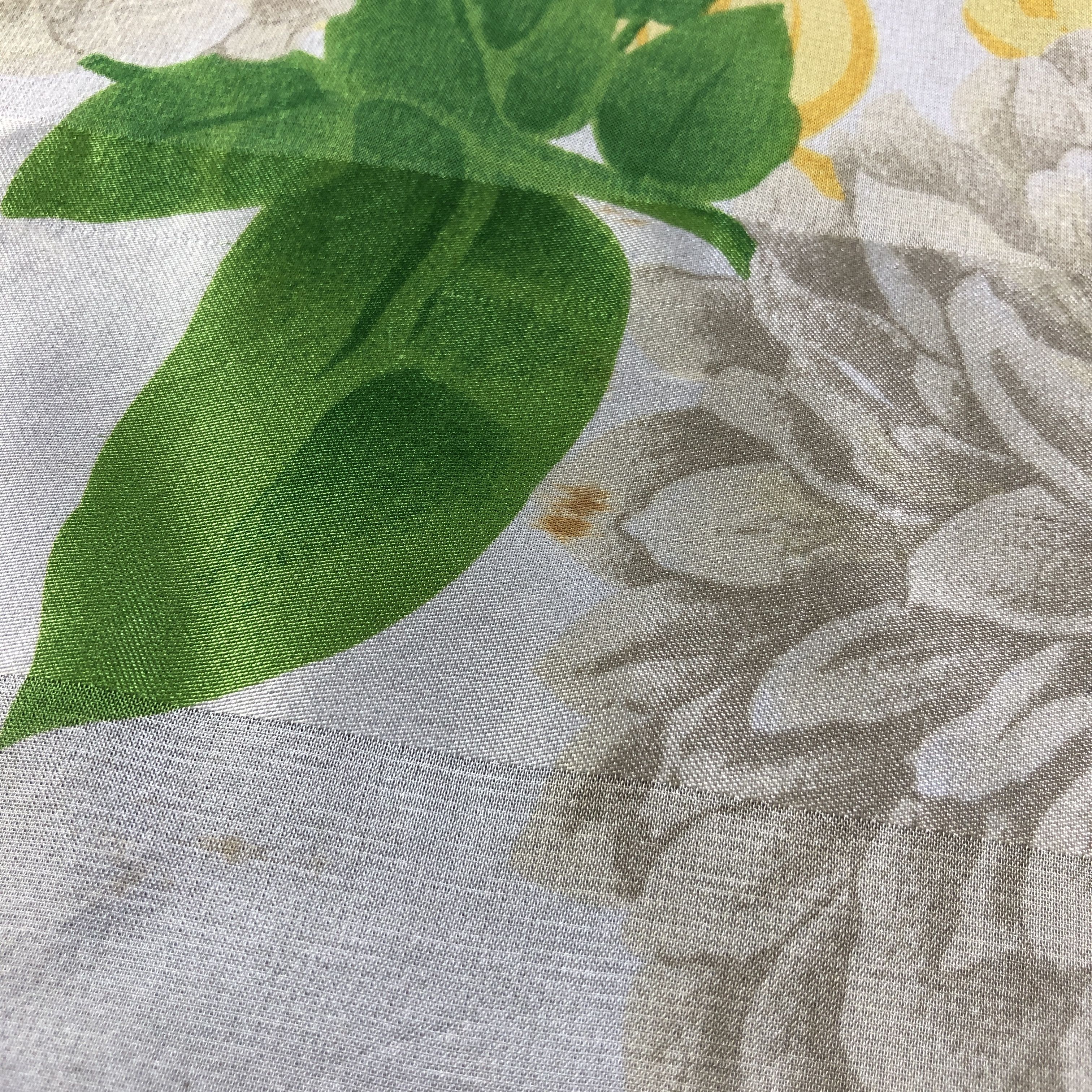 Vintage Piazza Di Spagna Floral Hand Rolled Silk Scarf M1007 Size ONE SIZE - 6 Thumbnail