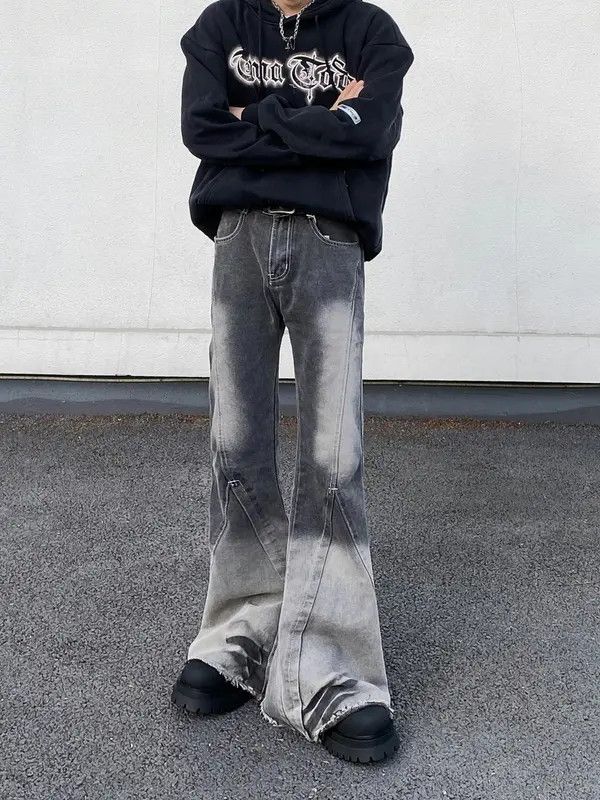 VIBE Gray Faded Wash Flared Jeans Size US 30 / EU 46 - 6 Thumbnail