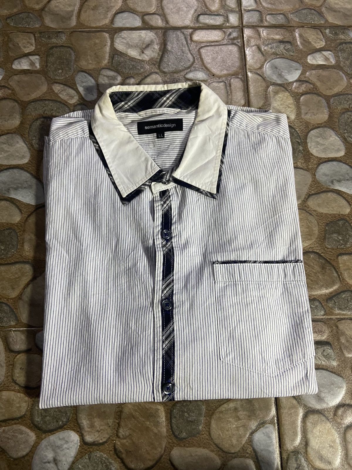 Japanese Brand × semanticdesign VTG semantic design long office shirt Size US L / EU 52-54 / 3 - 1 Thumbnail